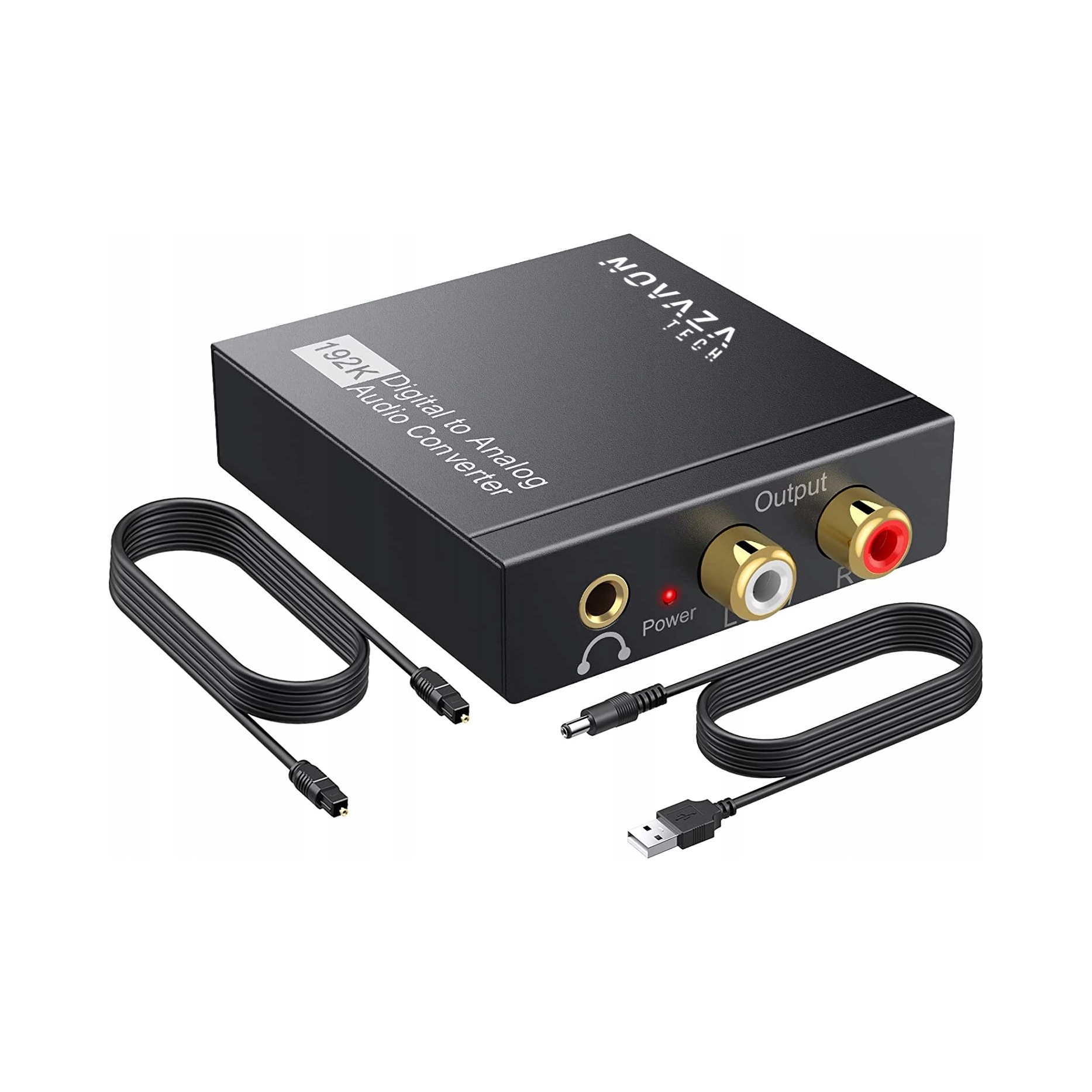 Konwerter audio Novaza Tech TOSLINK Coaxial 2x RCA 1,00 m