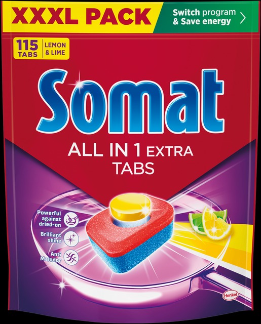 Levně Somat All-in-1 Extra Lemon&Lime tablety do myčky 115 ks