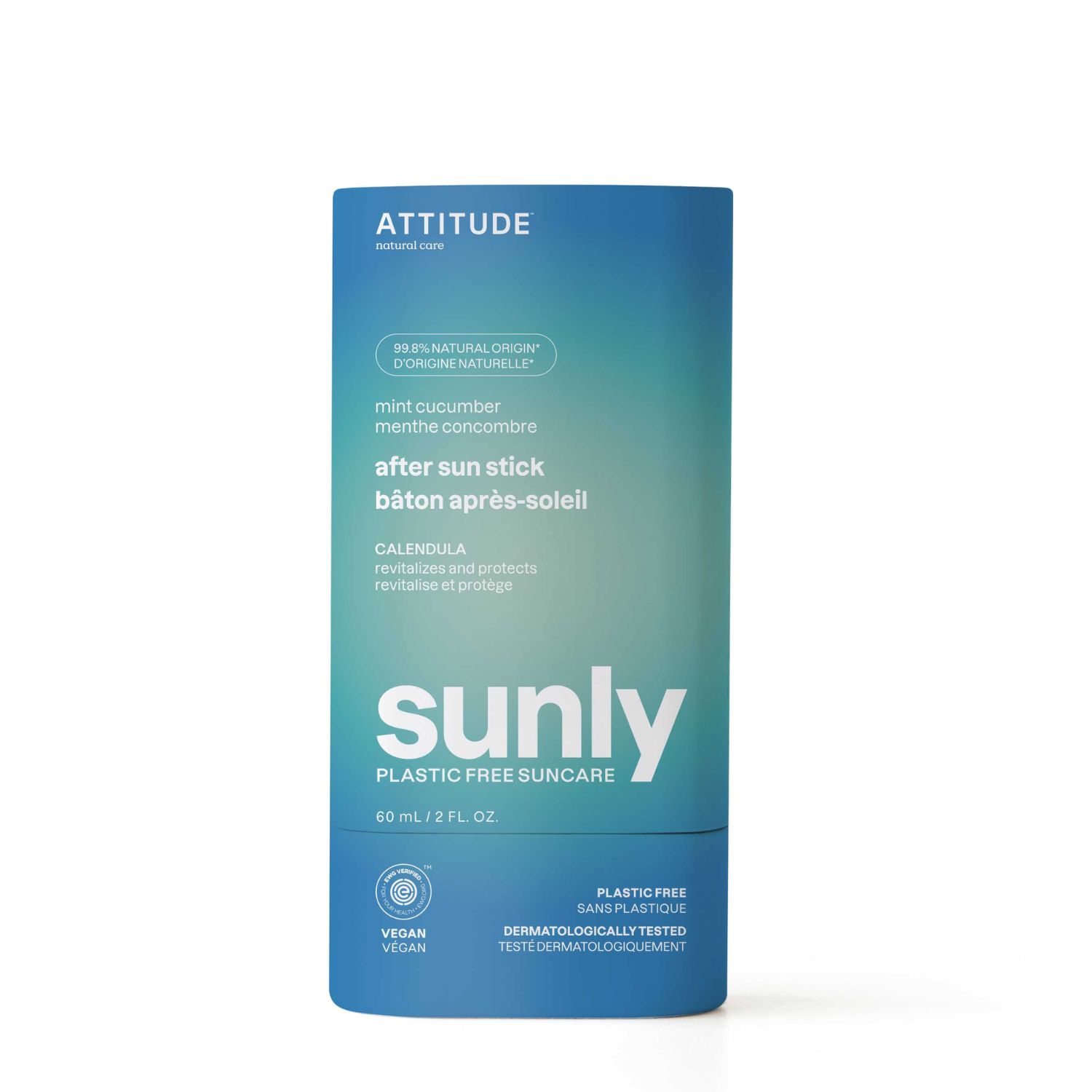 Zklidňující krém po opalování Attitude Sunly s mátou a okurkou 60 g