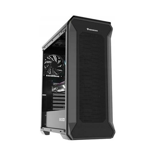 Počítačová Počítačová Skriňa Genesis Irid 505F Midi Tower s okienkom, čierna