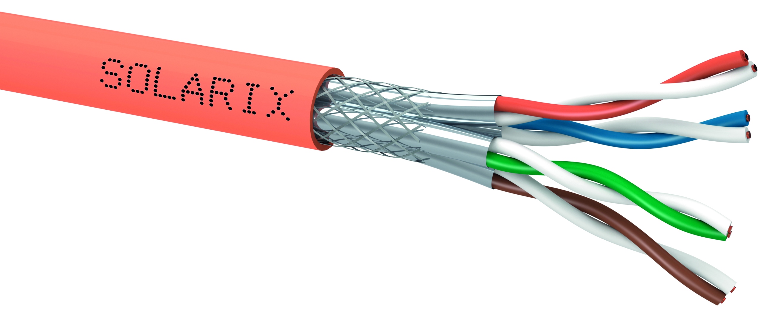 Solarix inštalačný kábel CAT7 Sstp Lsoh E 1000 MHz 500m/cievka