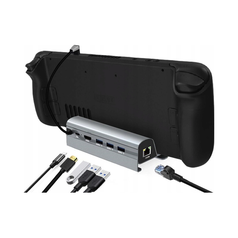 HUB adapter USB-C HDMI 4K 60Hz USB 3.0 PD 60W dedykowany do Steam Deck