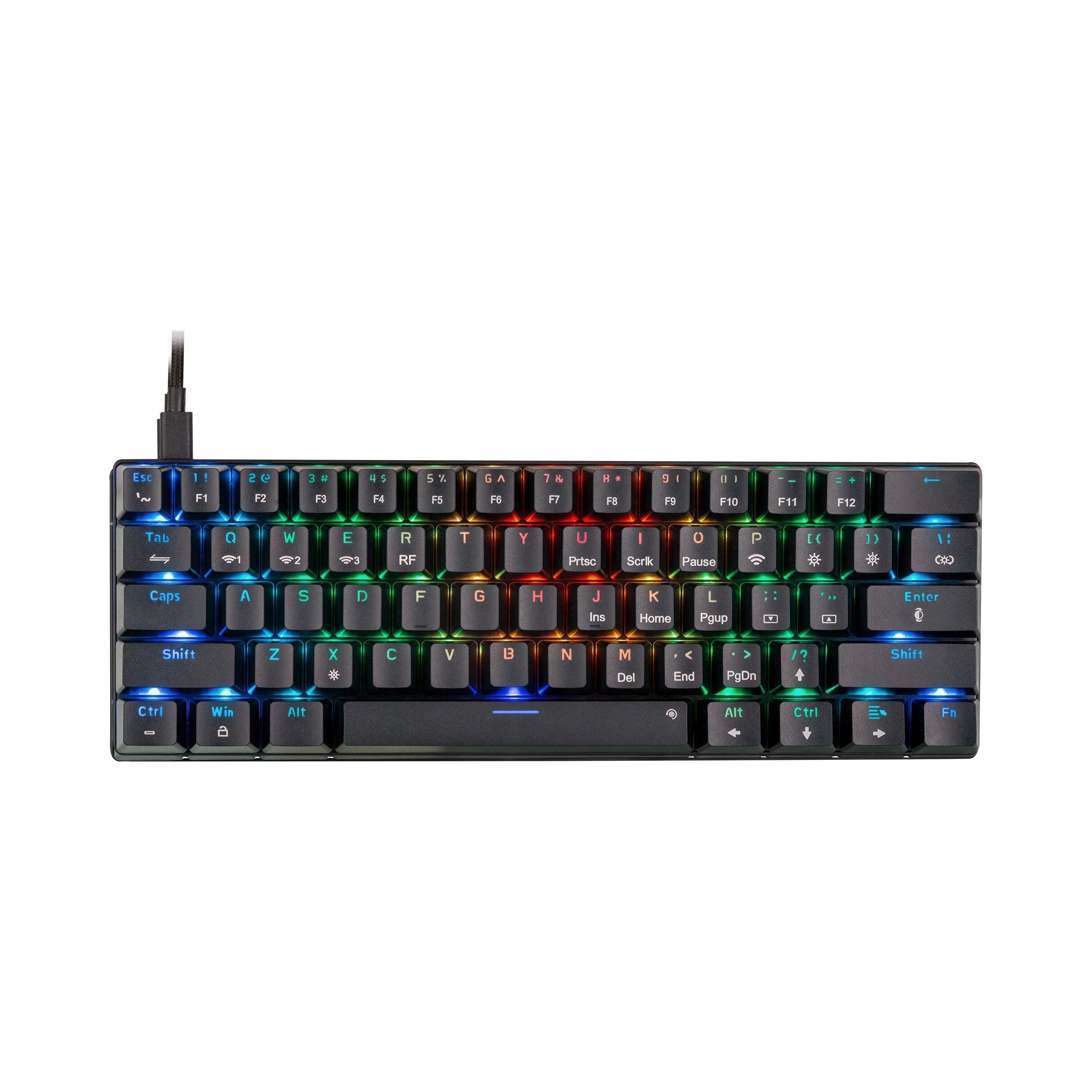 Klávesnica Mad Dog GK850K mechanická Gateron Red čierna Arabic