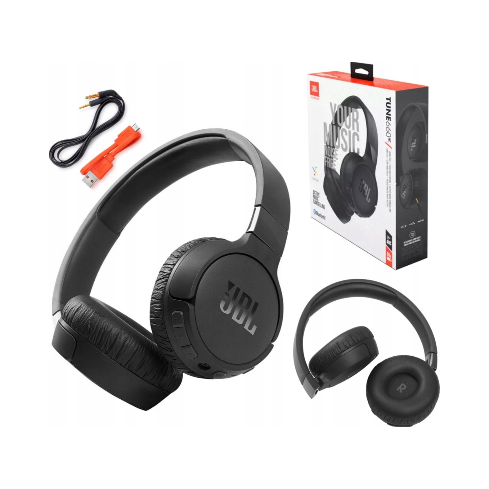 Słuchawki bezprzewodowe nauszne Jbl Tune 660 Nc Czarny