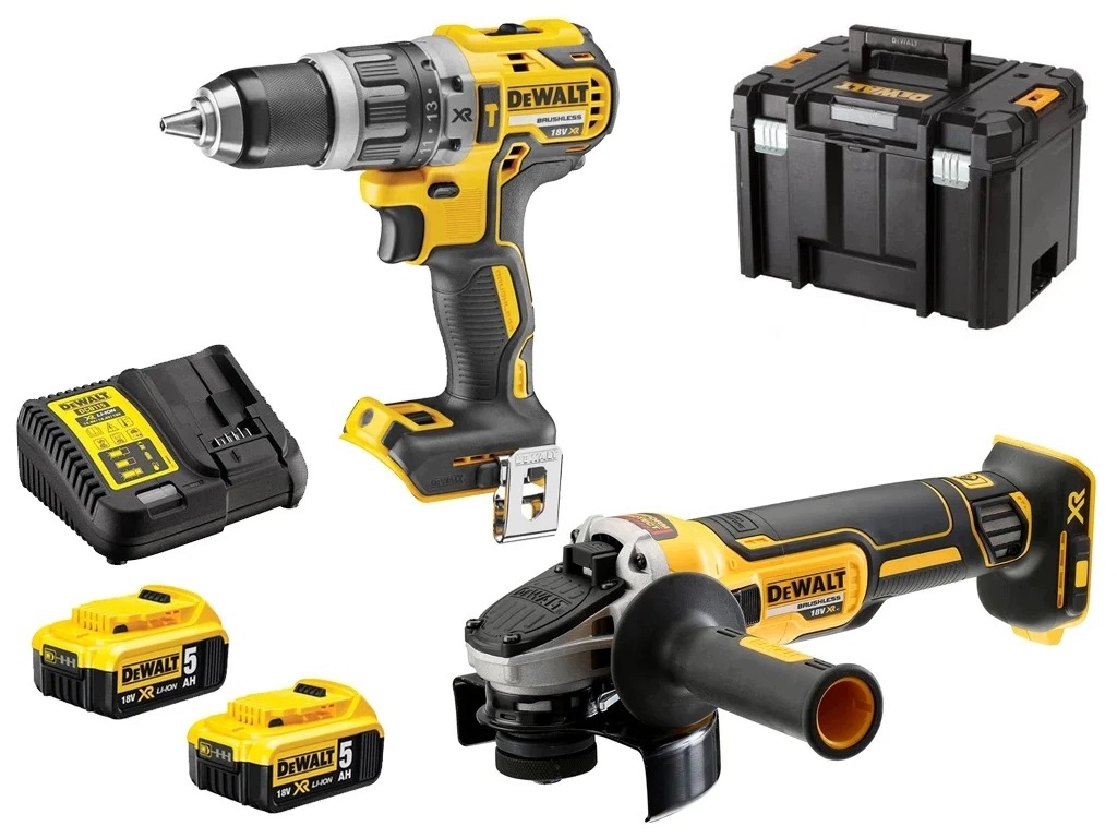 DeWalt 18V kombo sada DCD796+DCG405,2x5,0Ah DCK2080P2T-QW
