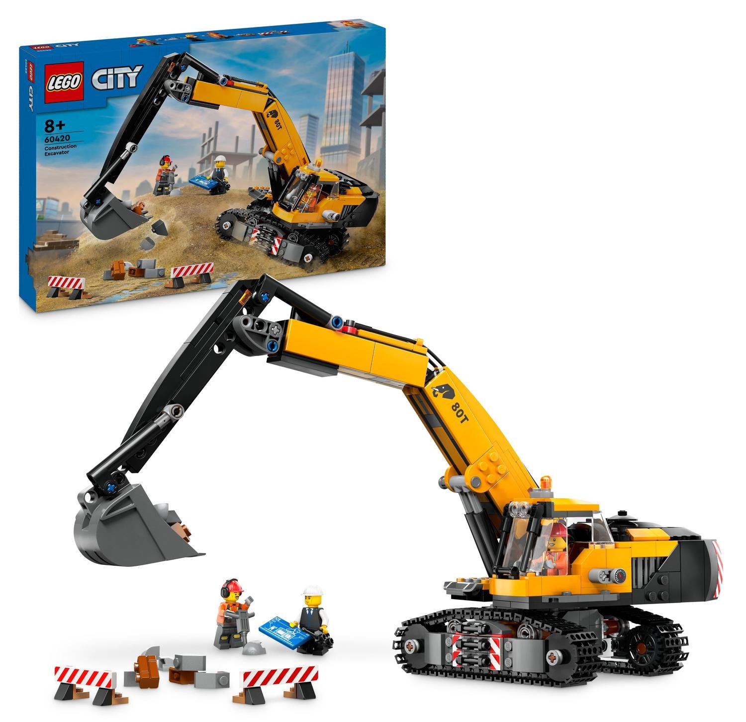 stavebnice Lego City 60420 Žlutý Bagr Dárek K Svátku Nakladač
