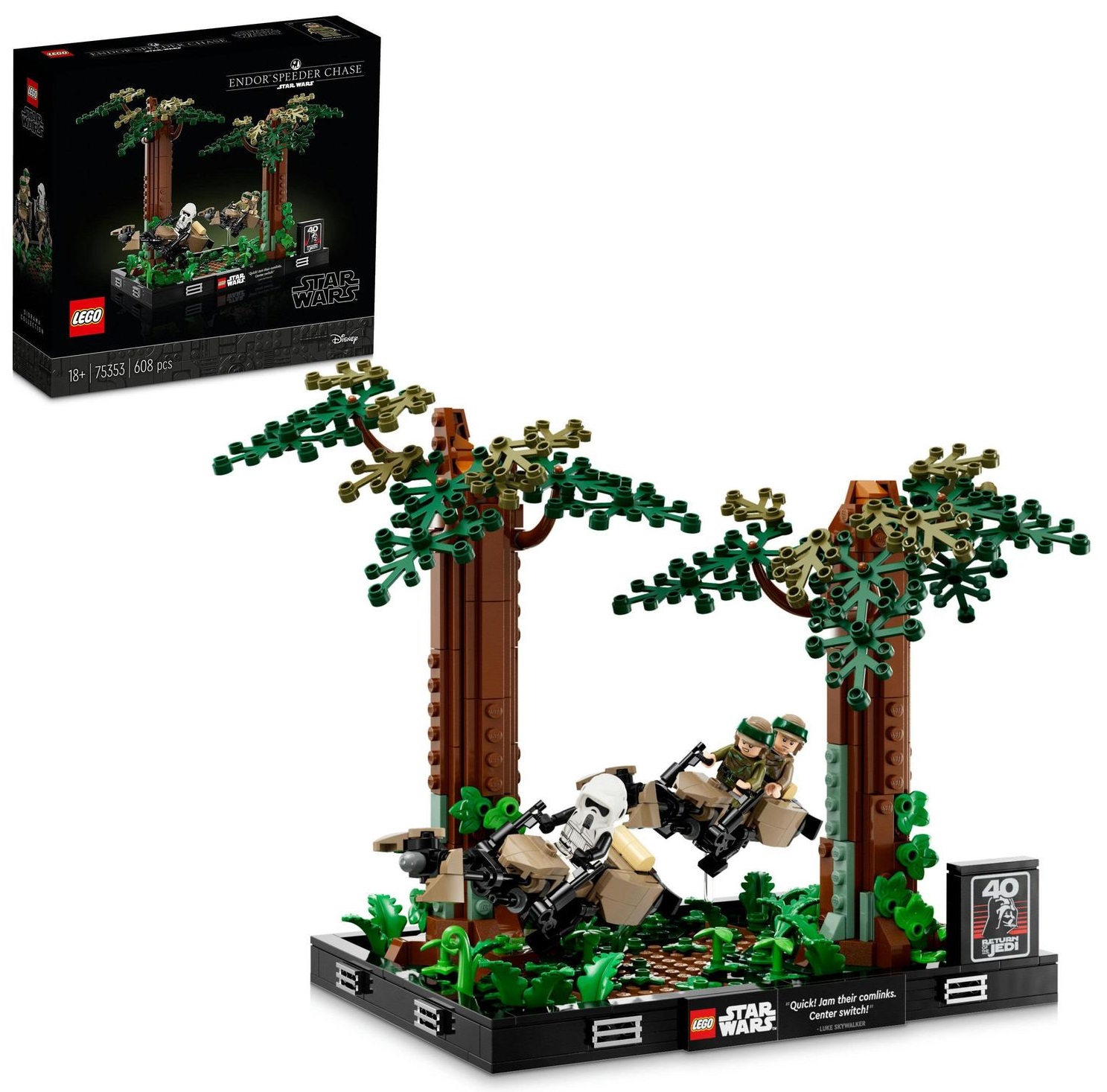 Lego Star Wars 75353 Diorama: Pronásledování závodníka Endorem