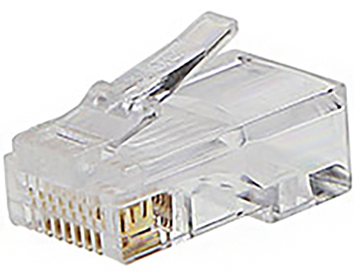 Złącze RJ45 Premiumcord 8 pinów do przewodu, opakowanie 10 szt. w woreczk
