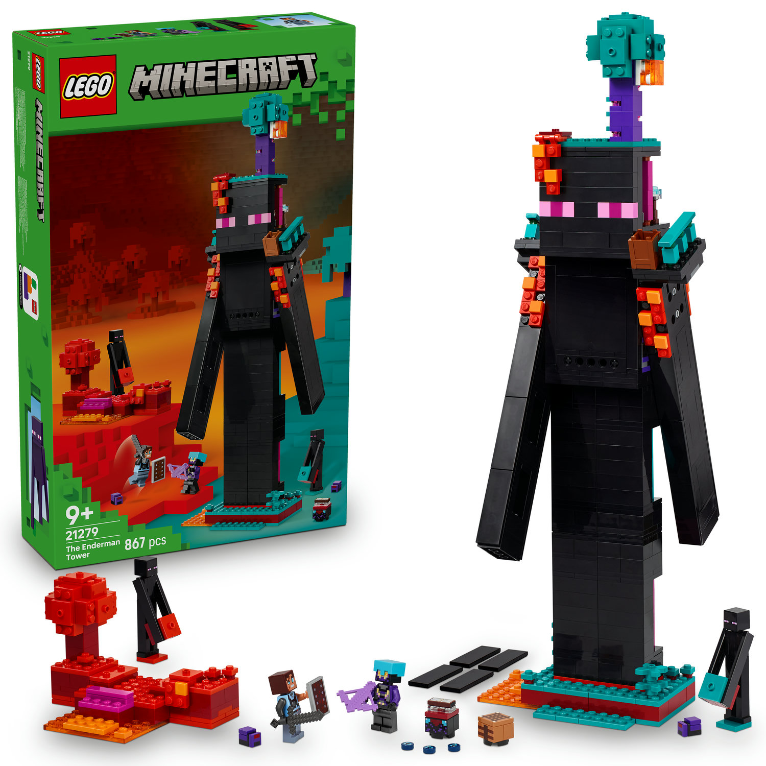 Lego Minecraft 21279 Endermanova věž Stavebnice Velká sada 867 dílků