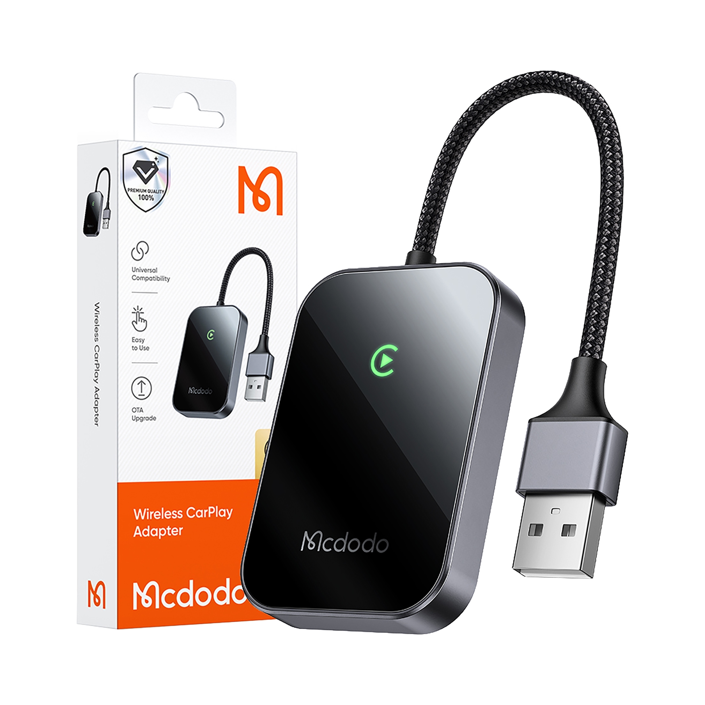 Bezprzewodowy Adapter CarPlay McDodo CA-7210 Z Kablem Usb Sterowanie Głosem