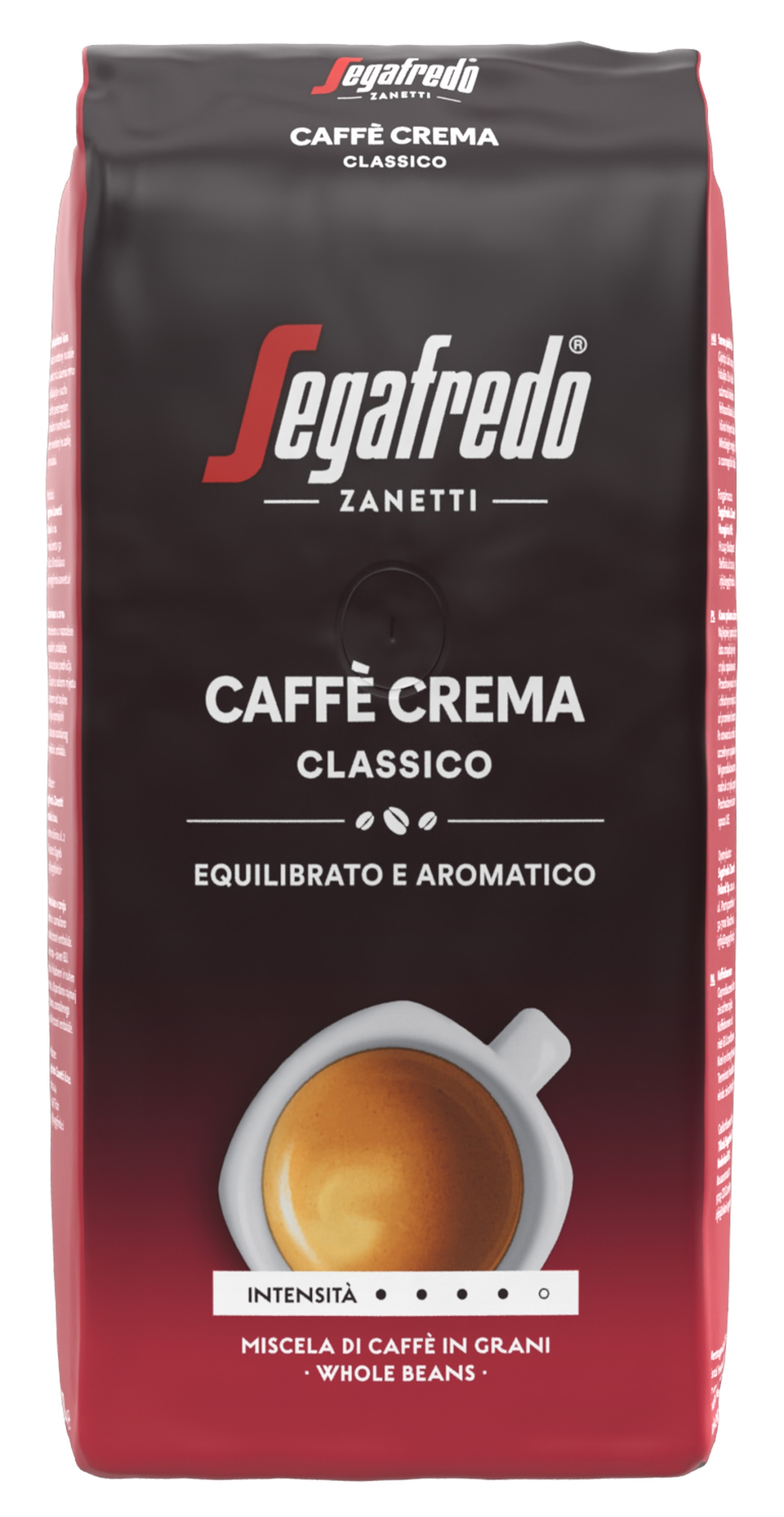 Levně Segafredo Caffè Crema Classico míchaná zrnková Káva 1000 g