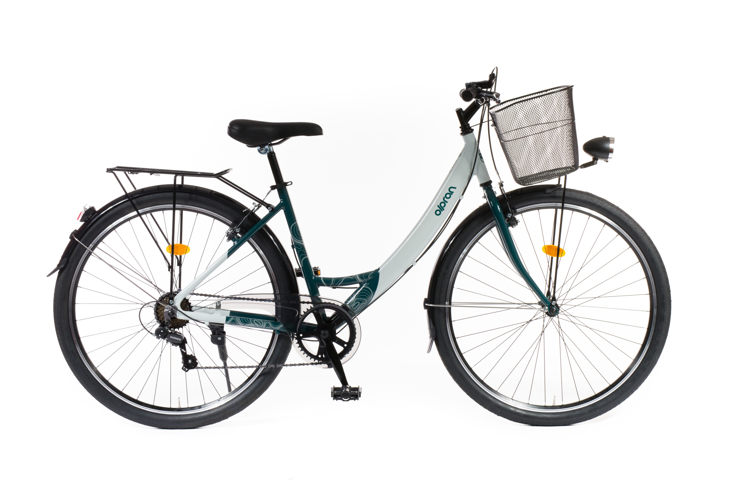 Městské kolo Olpran Urtica rám 18" kolo 28" mátová/petrolejová