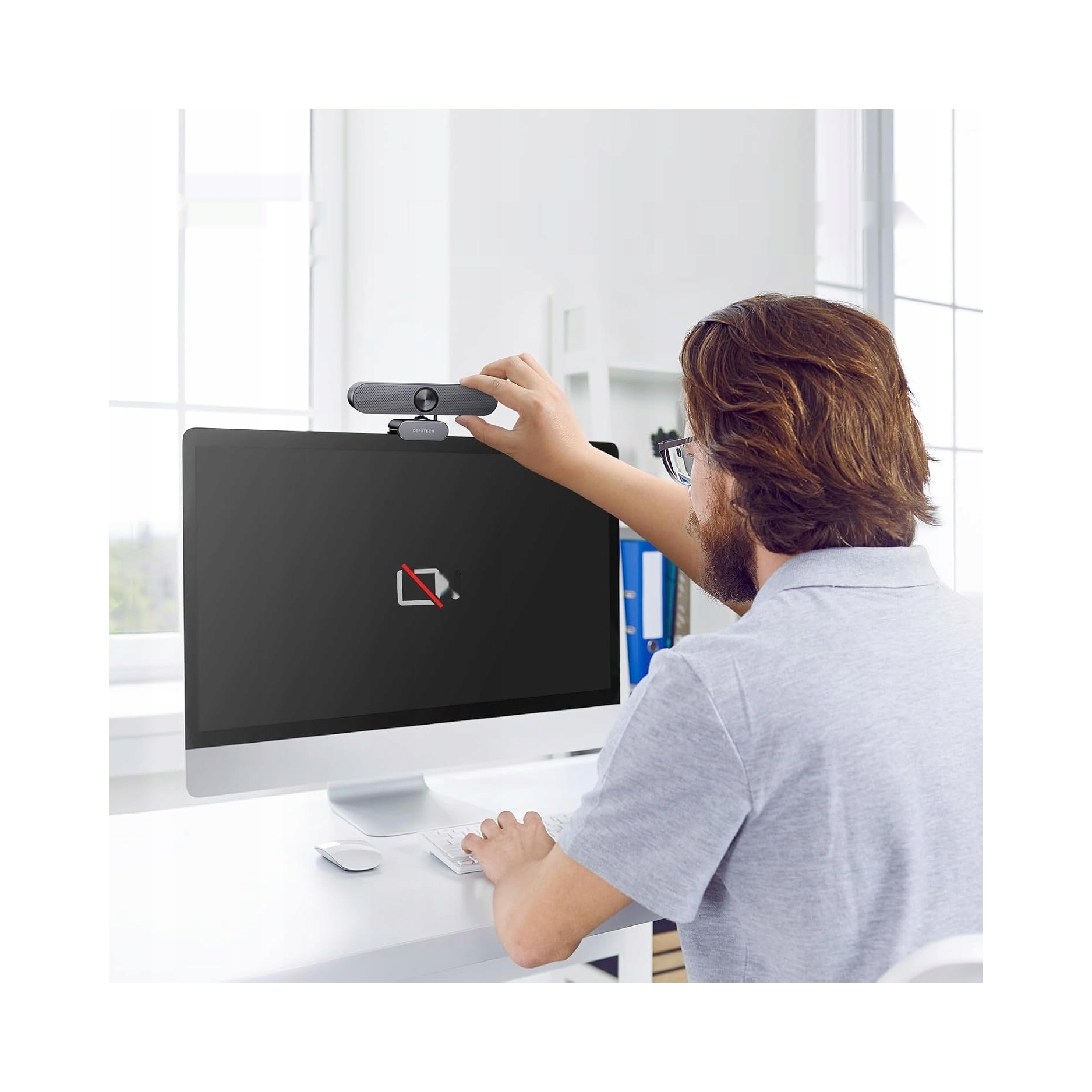 DEPSTECH Kamera Internetowa 4K Ultra HD Mikrofon Zoom Autofokus PC Mac — miniatura 9