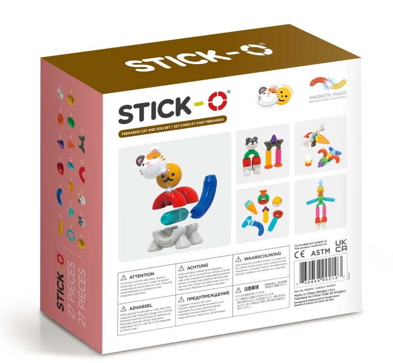 Magformers Stick- O Zestaw kot i pies 27el 250x250 mm Magformers