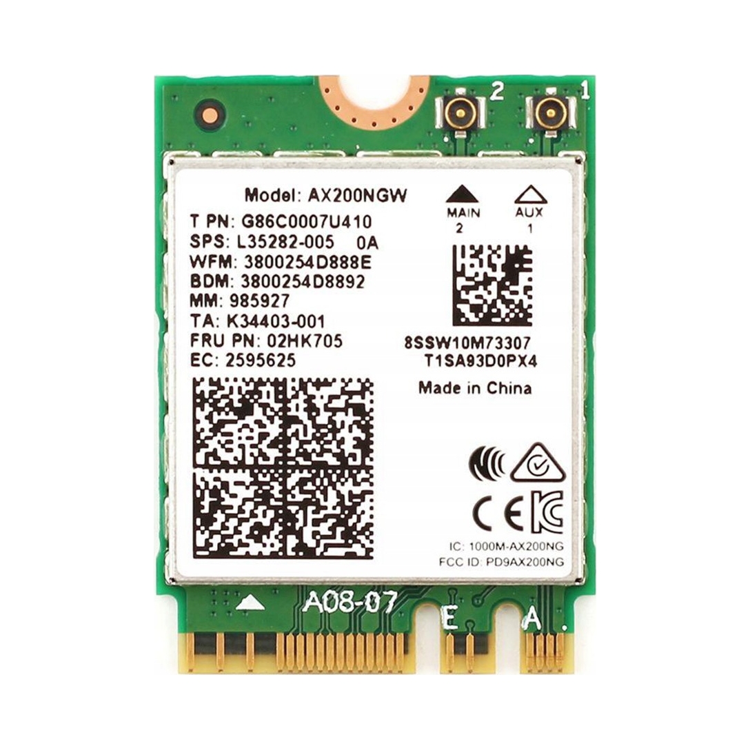 2× Karta sieciowa Intel Wi-Fi 6 AX200 M.2 2230