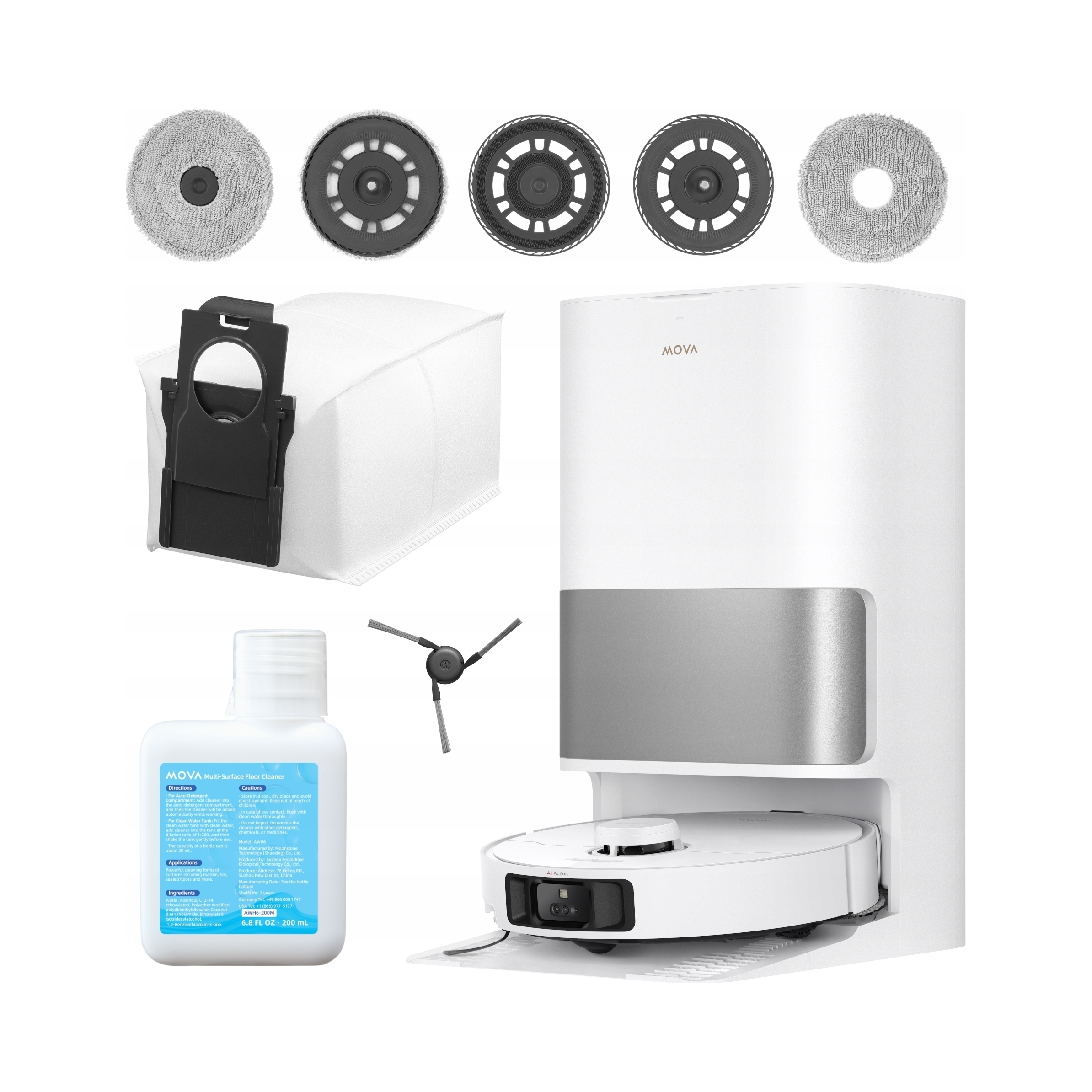 Uklízecí robot Mova P10 Pro Ultra bílá stanice 7v1