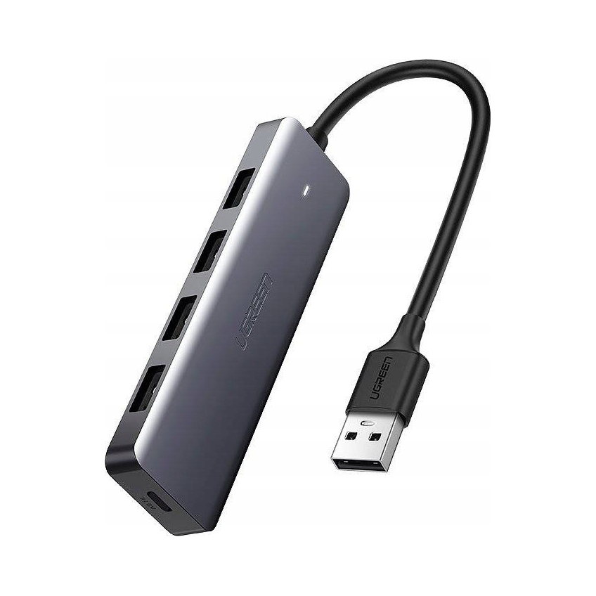 Ugreen rozdzielacz Hub Usb 4x Usb 3. 2 Gen 1 z portem zasilania Usb- C