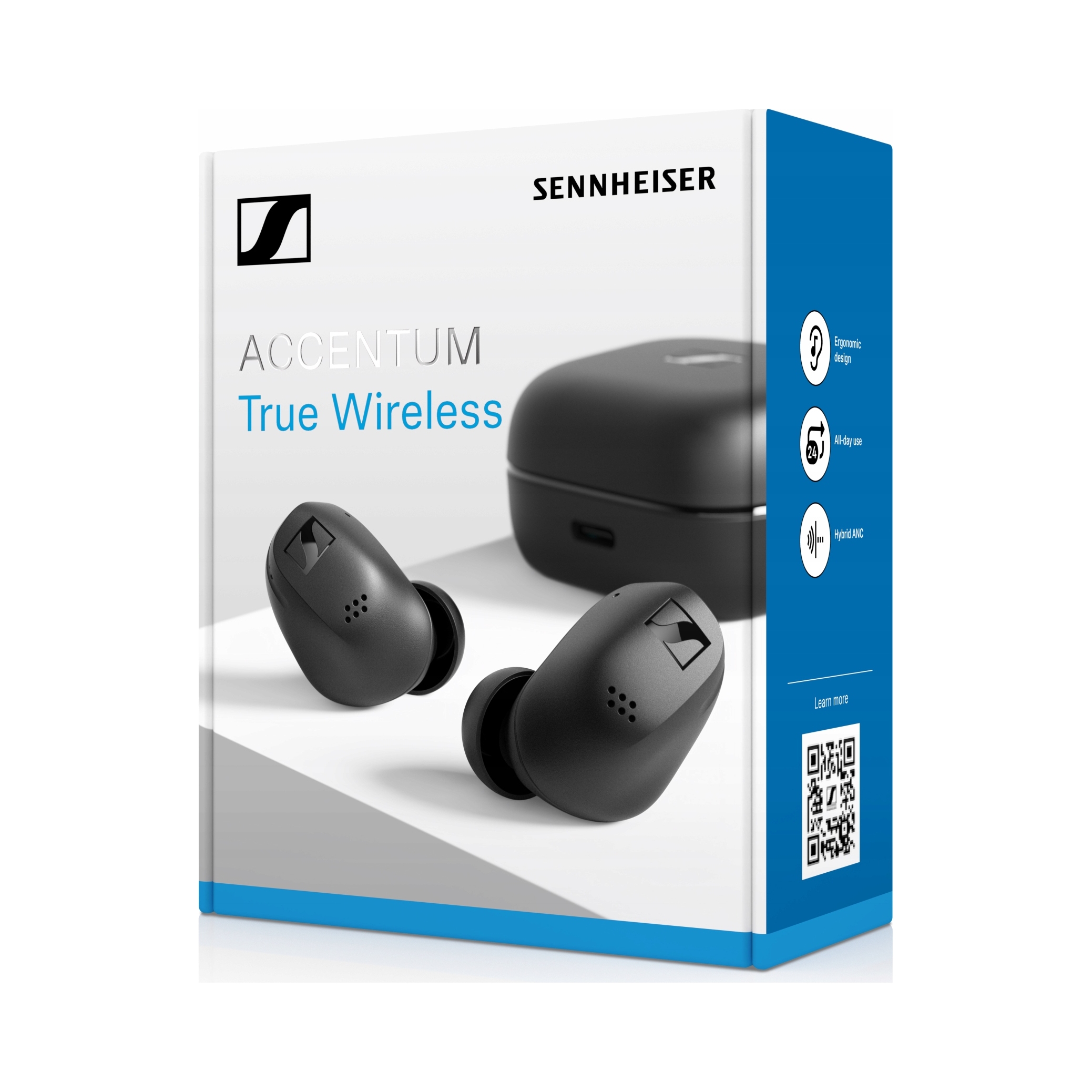 Bezdrátová sluchátka Sennheiser True Wireless Black Bt 5.3 kl.1 hybrANC