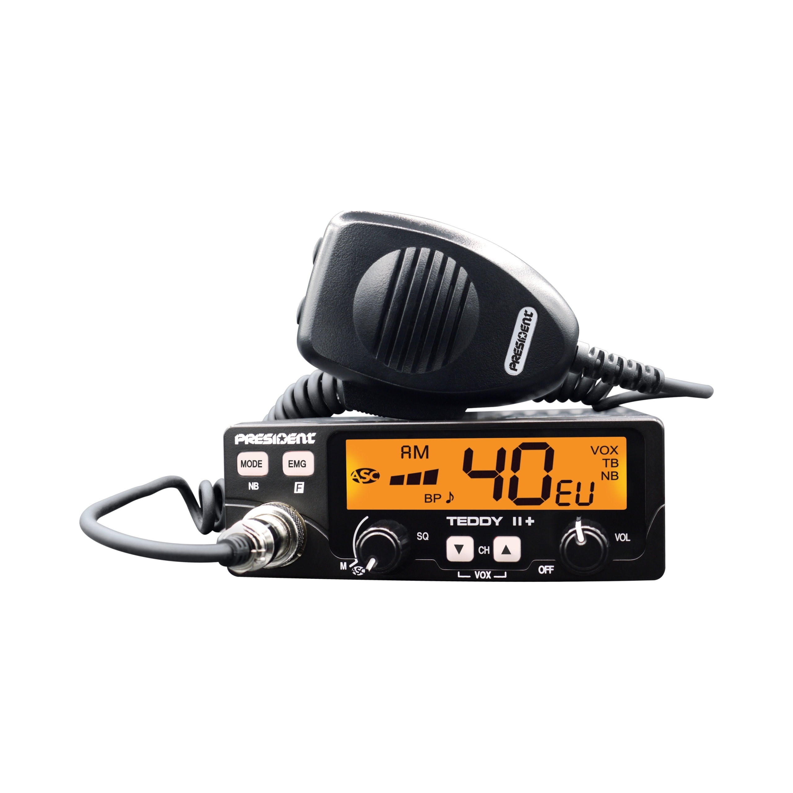 President Teddy II kompaktowe Cb radio Asc Vox