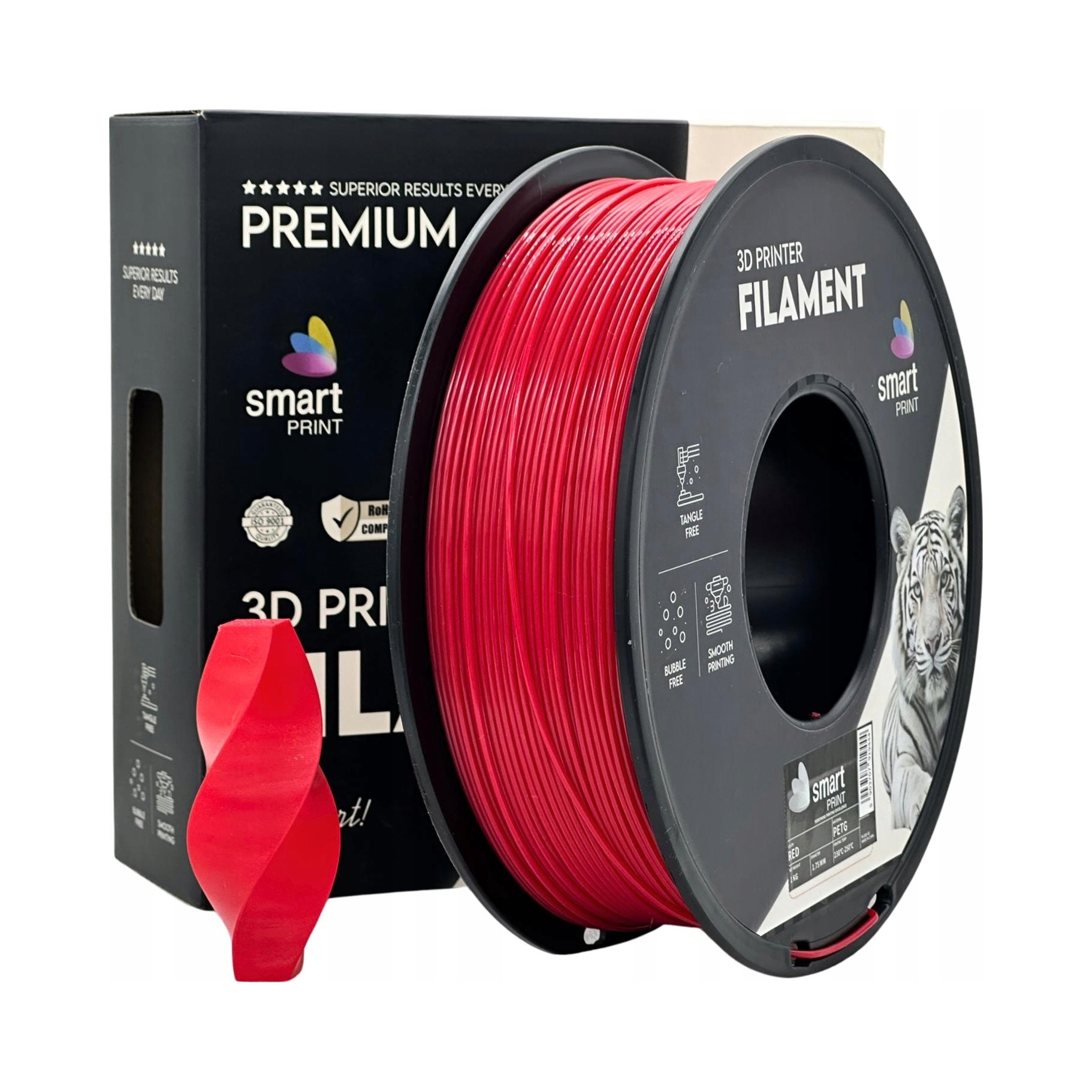 Filament PETG Smart Print 1,75mm 1kg czerwony