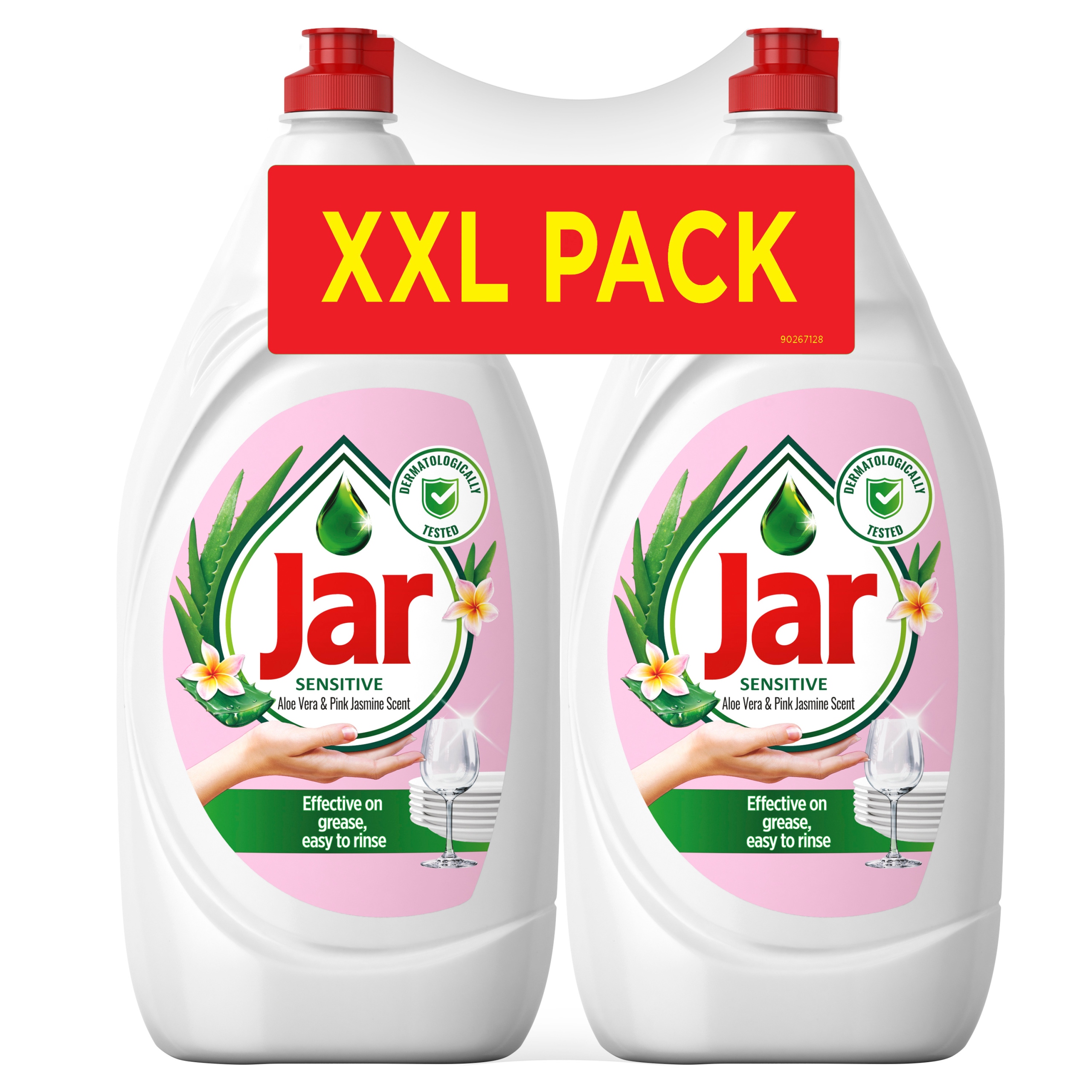 Levně Tekutý prostředek na mytí nádobí Jar Aloe a jasmín 2,7 l