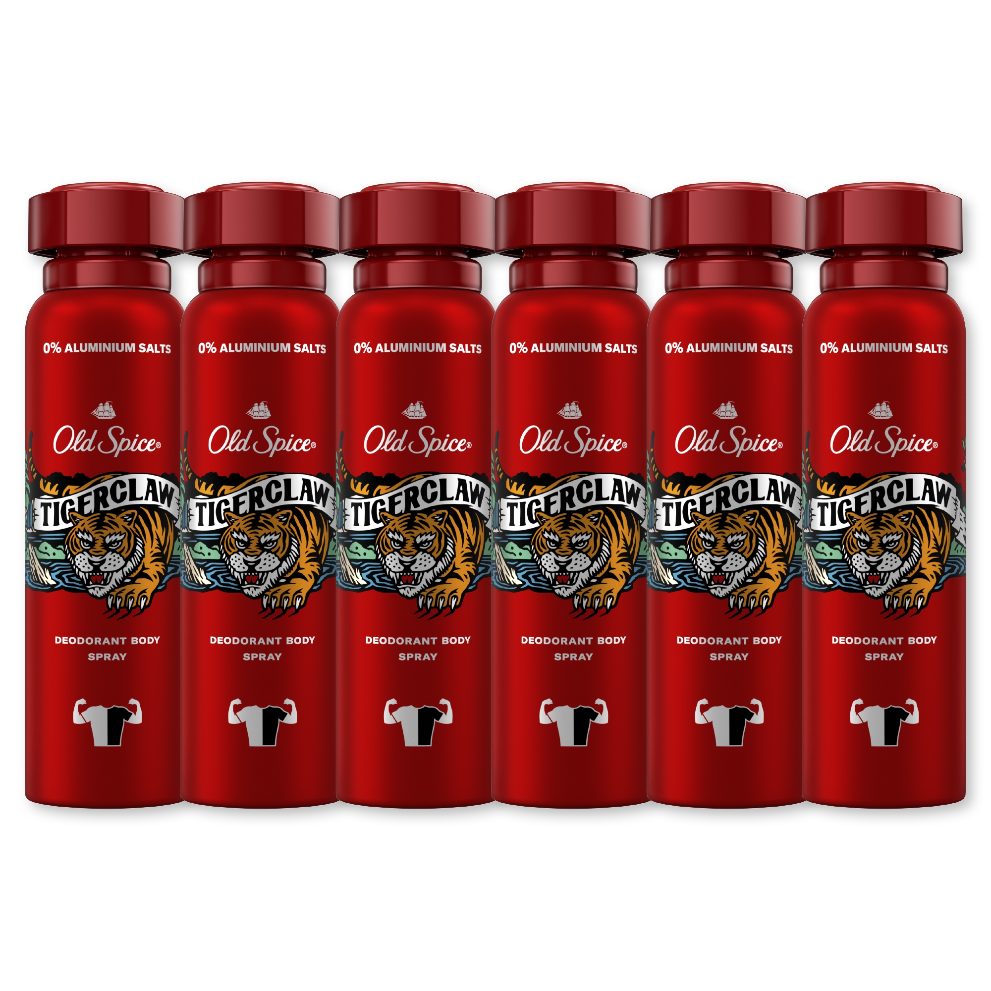 Old Spice Tigerclaw Dezodorant w sprayu 6x150 ml