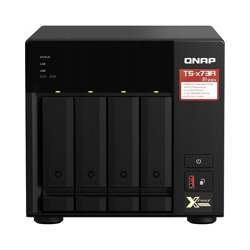 Súborový server Qnap TS-473A 8 Gb Ram, pre 4 disky