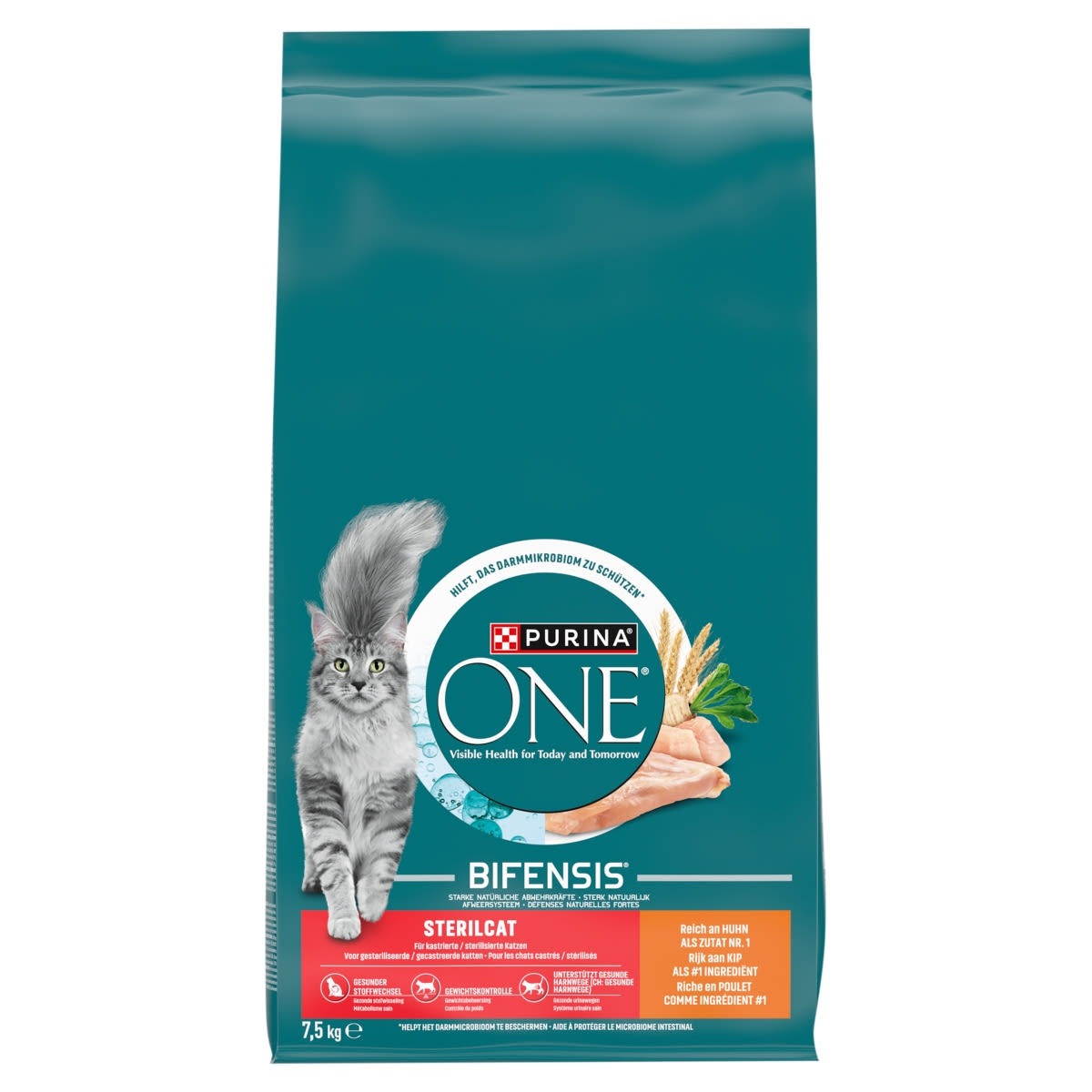 Purina One Bifensis Sterilised granule pro kočky kure, pšenice 7,5kg