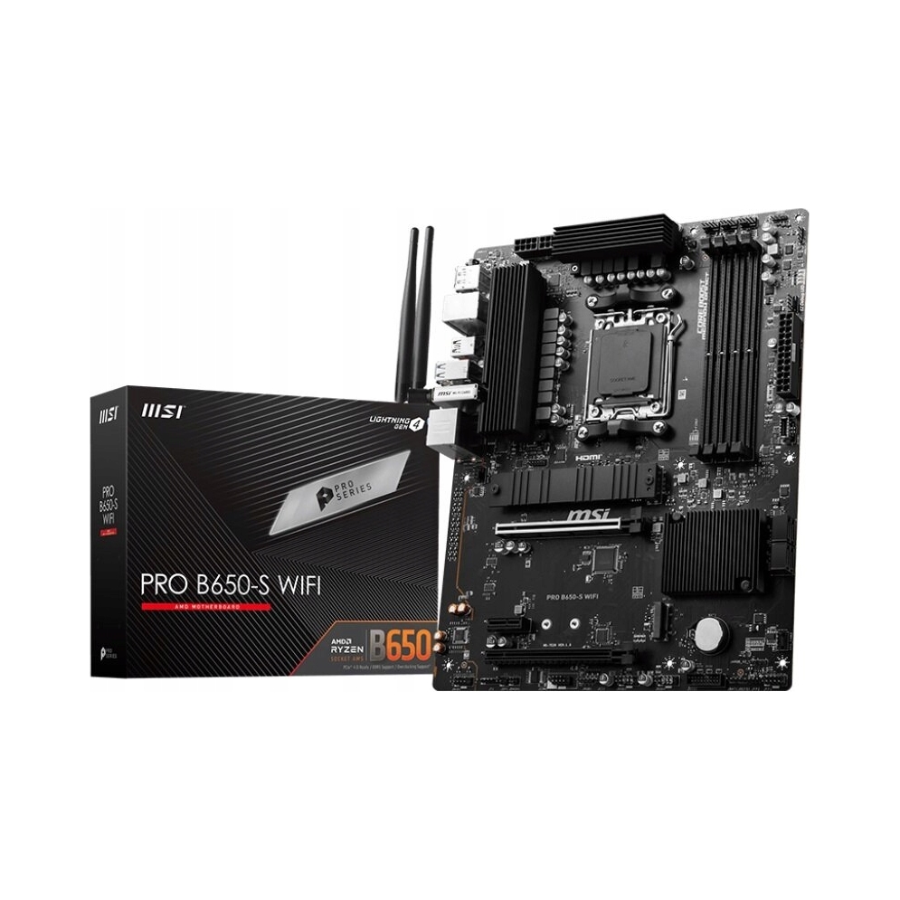 Płyta główna MSI PRO B650-S WIFI AM5 DDR5 2x M.2 6x SATA 8-kanałowy