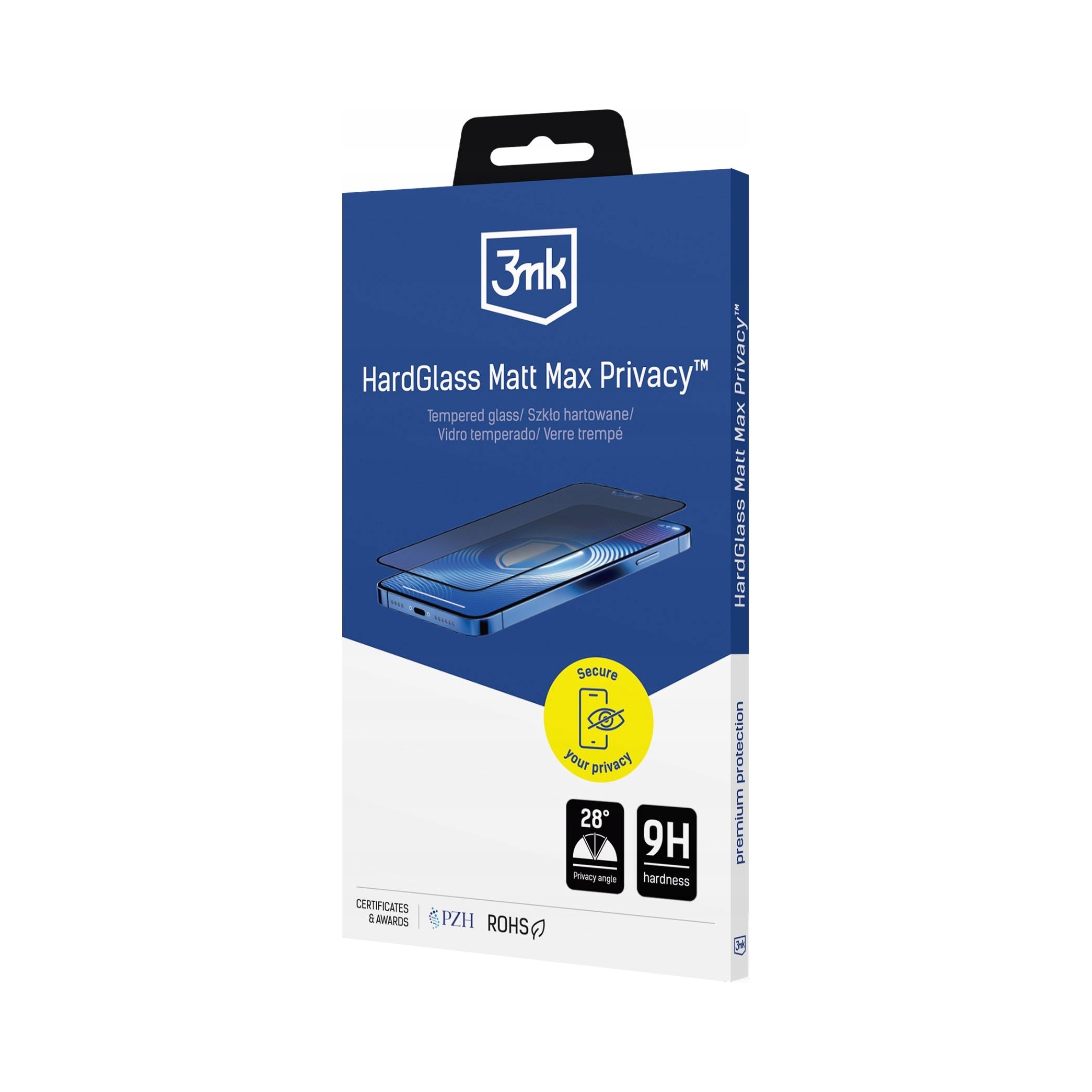 Szkło hartowane 3mk Hardglass Matt Max Privacy na iPhone 17 Pro 3mk