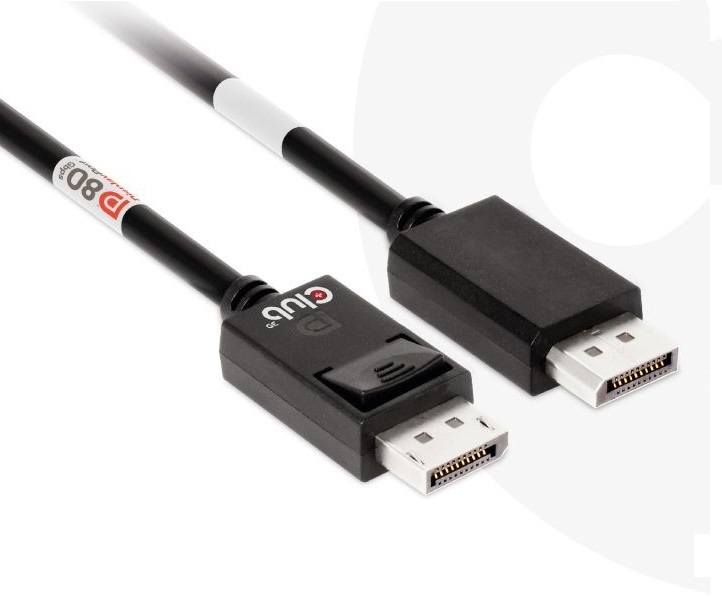 Club3D Kabel DisplayPort 2.1 na DisplayPort 2.1 Vesa DP80 1.2m, černá
