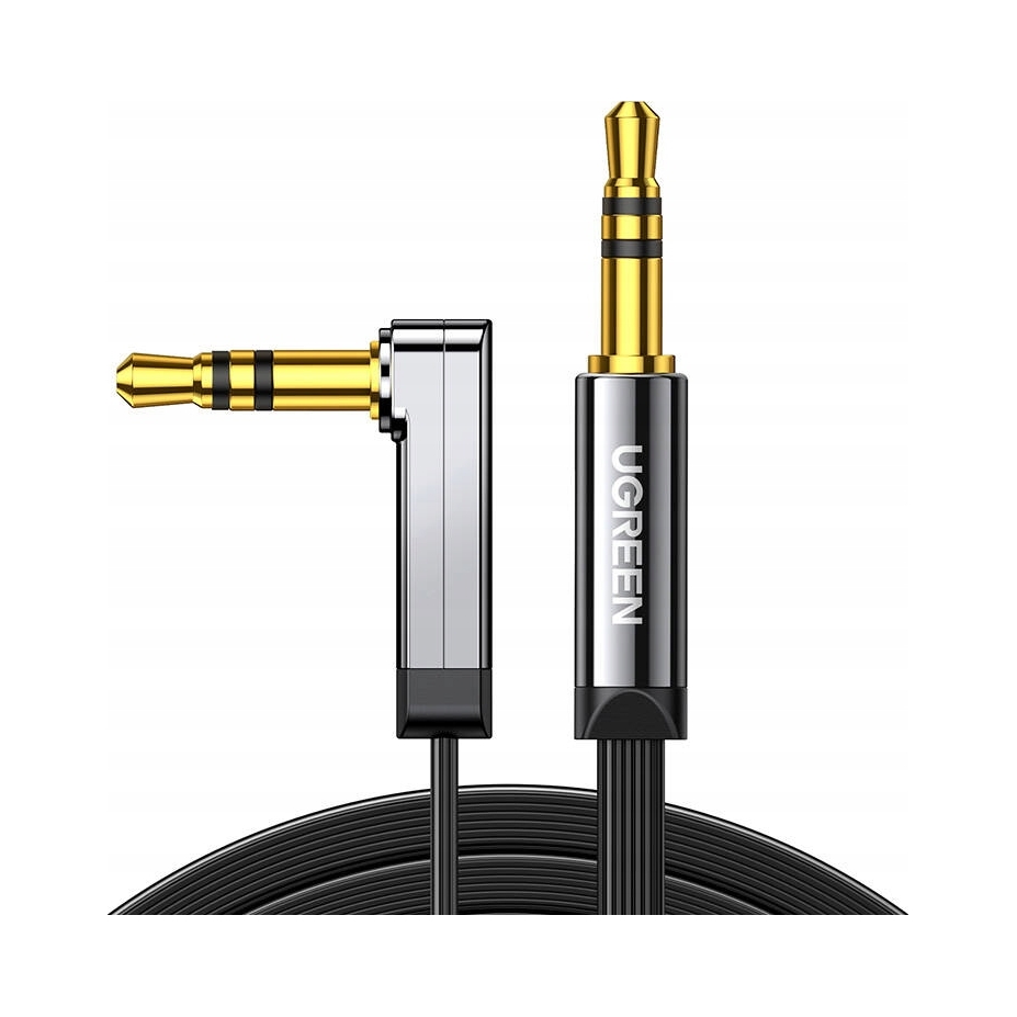 UGREEN AV119 Kątowy mini jack 3,5 mm AUX 5m Czarny