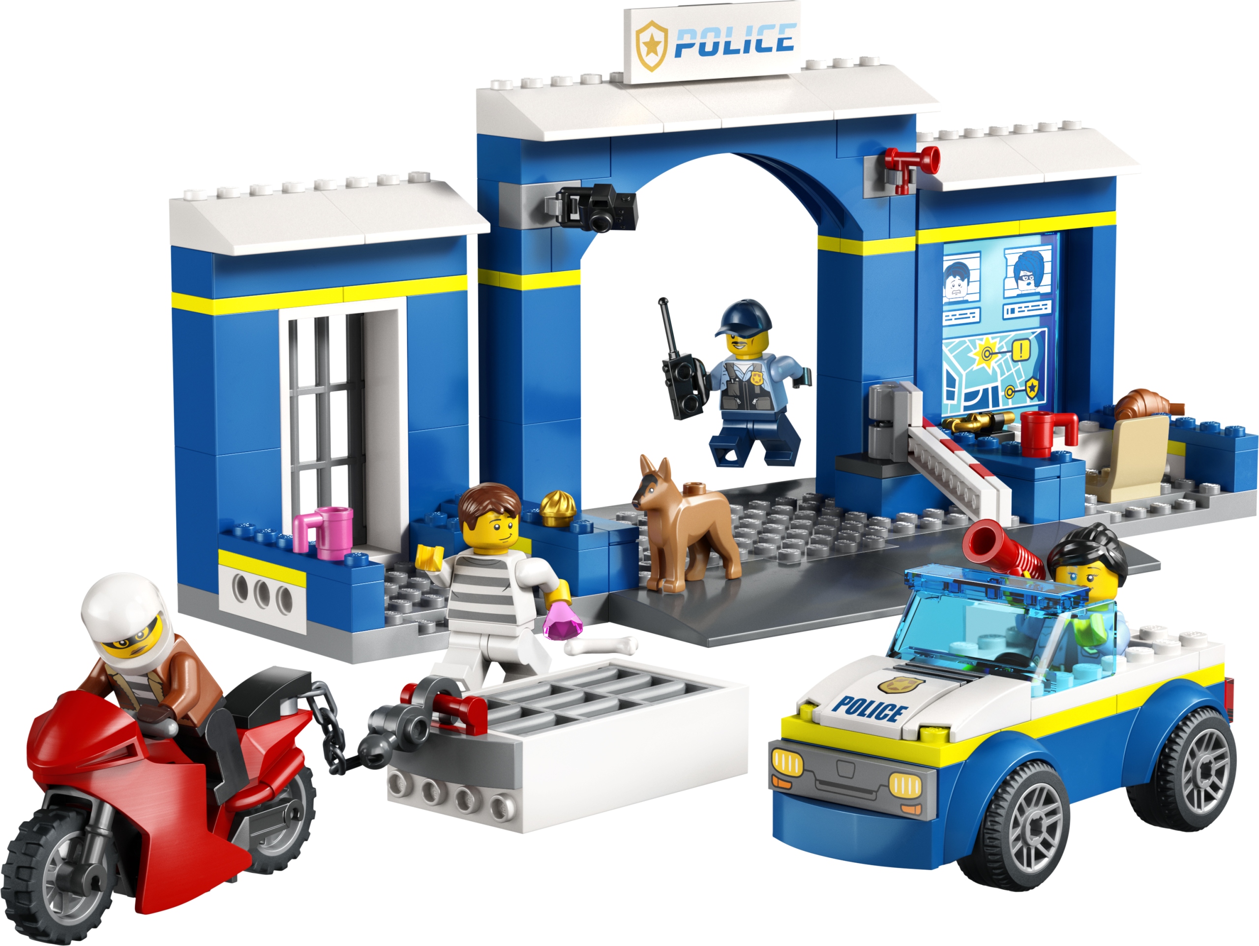 LEGO City Policja Posterunek Samochód Radiowóz Auto Motor 4+ Łatwe 60370 Marka LEGO