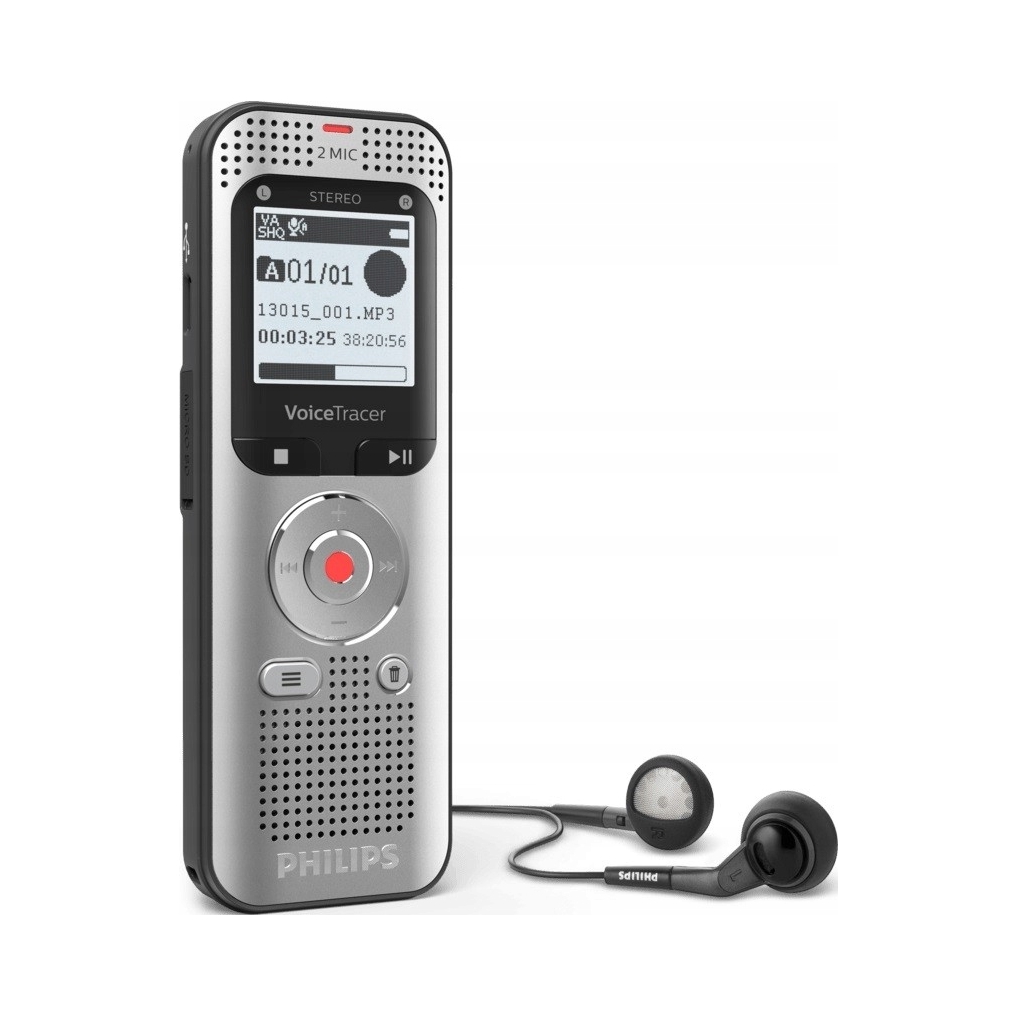 Philips DVT2050 Dyktafon Srebrny 8GB Usb MP3 Stereo