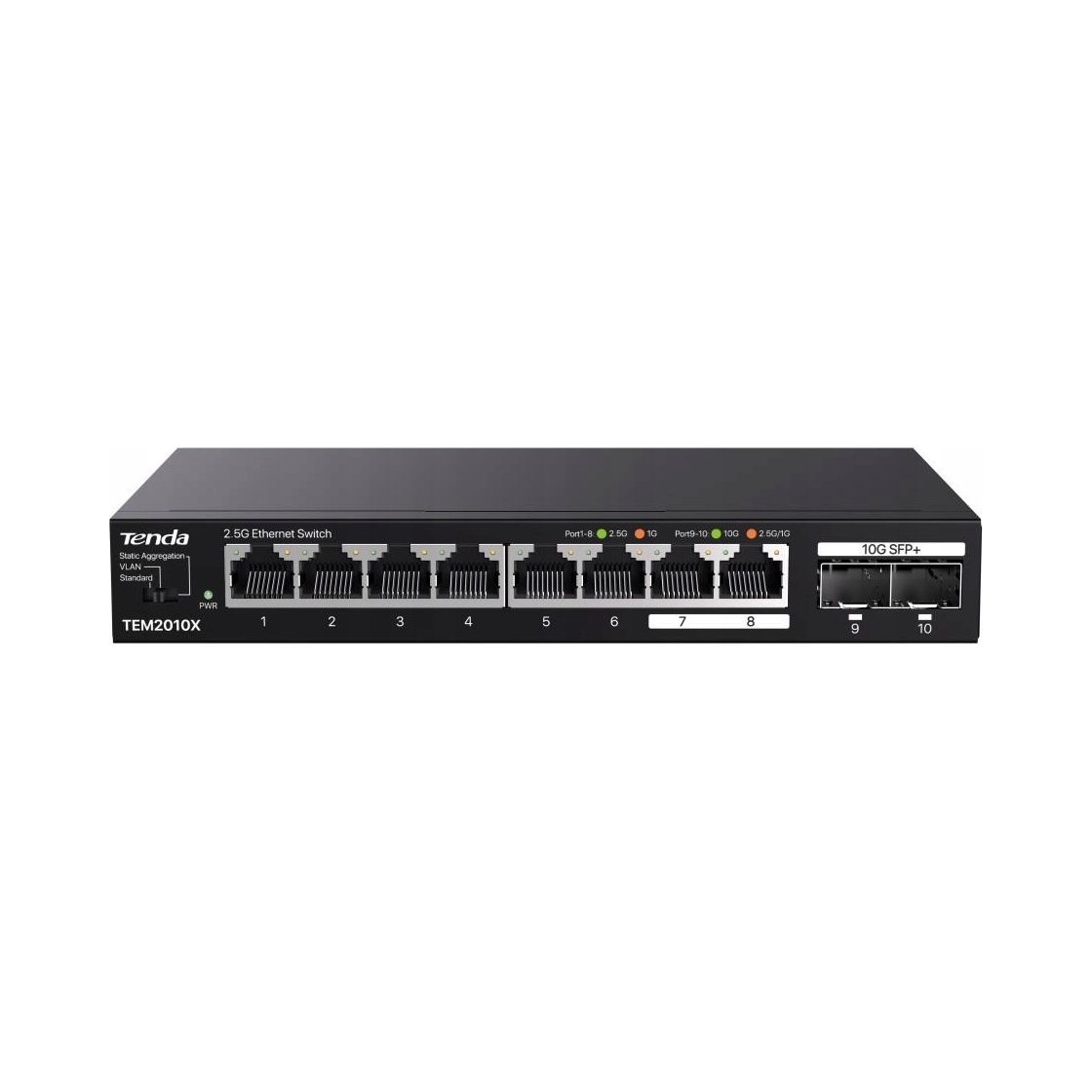 Switch Tenda ML switch neriadený TEM2010X 8x2,5GbE 2x10G Sfp+