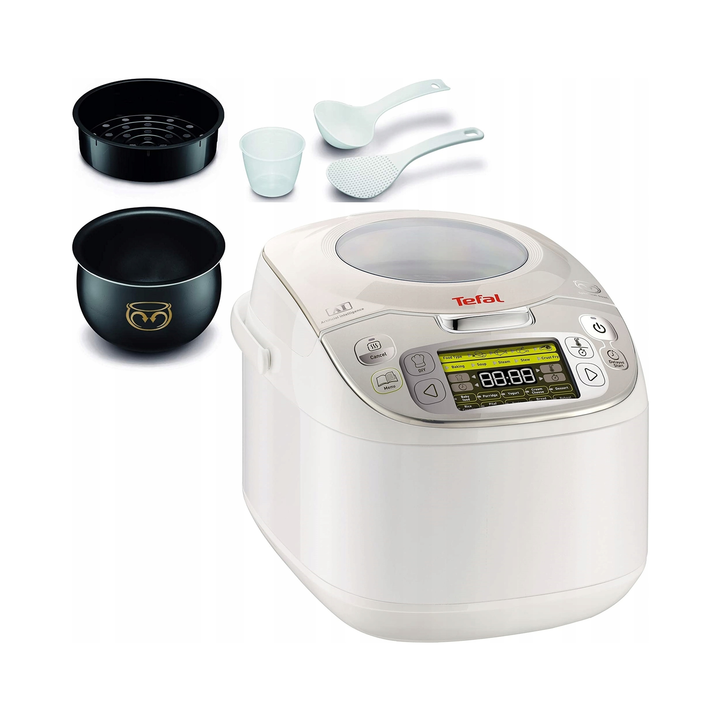 TEFAL Multicooker 45w1 5L Stal Nierdzewna Wyświetlacz LCD Książka Przepisów — miniatura 4