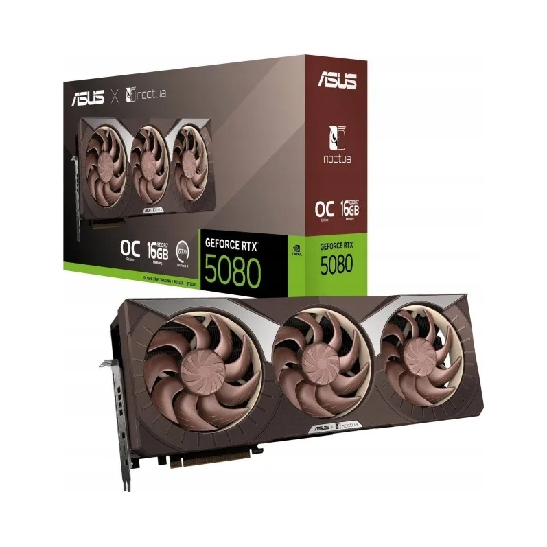 Karta Asus Rtx 5080 Noctua Oc 16GB GDDR7 DLSS4 (RTX5080-O16G-NOCTUA)