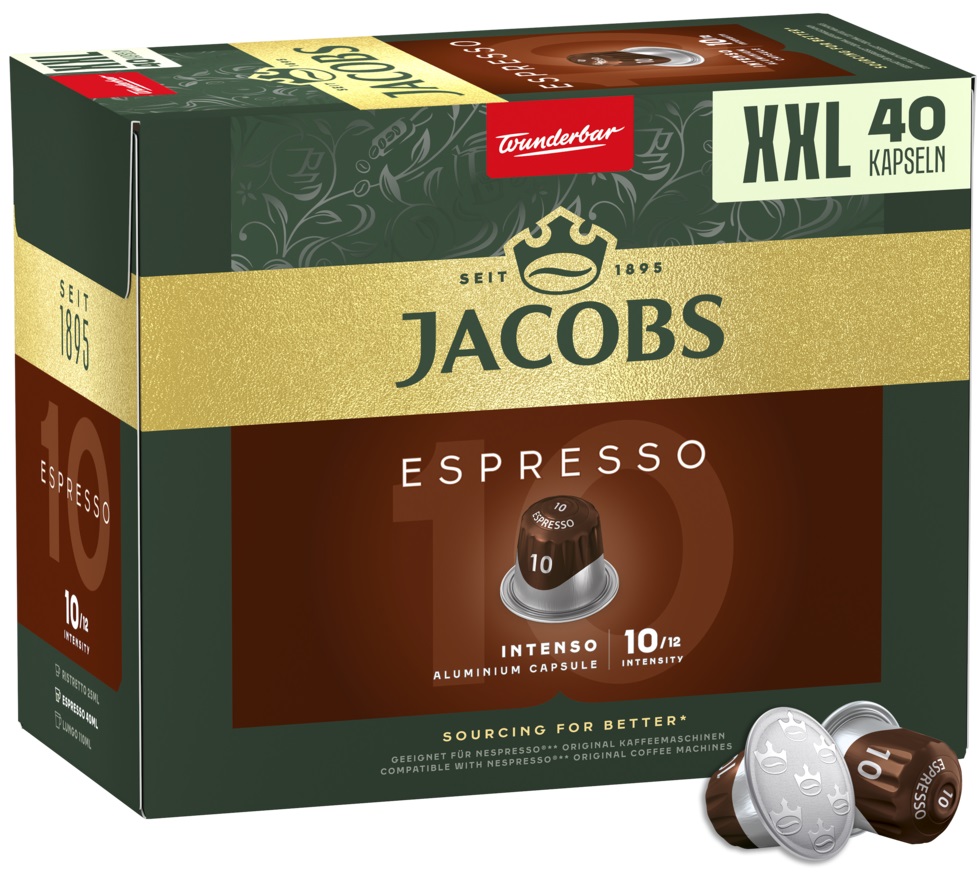 Kapsle pro Nespresso Jacobs Espresso Intenso 40 ks