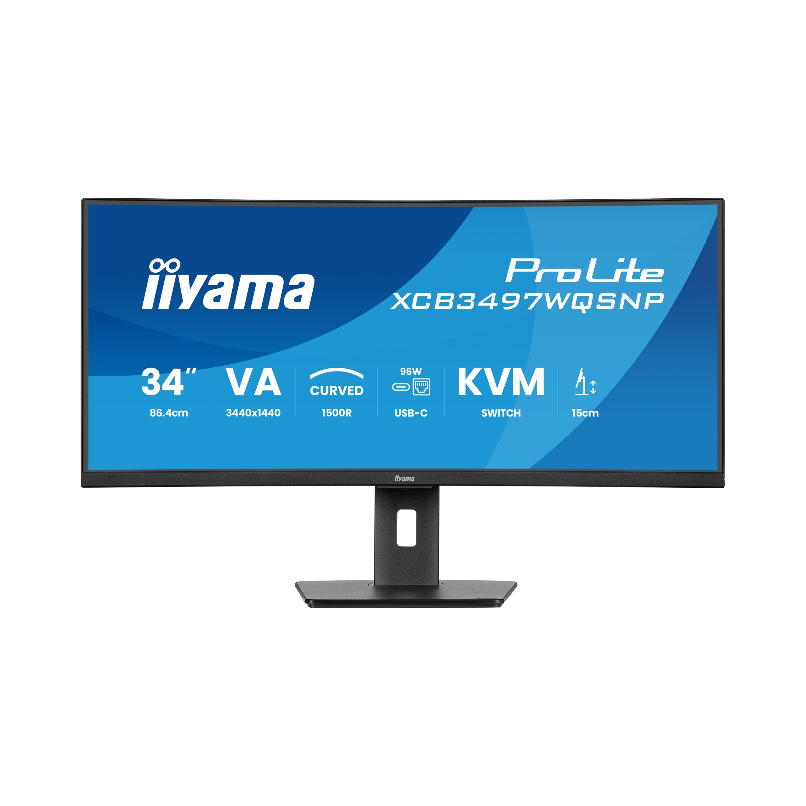 iiyama ProLite/ XCB3497WQSNP-B1/ 34"/ Va/ wQHD/ 120Hz/ 0, 4ms/ Black/ 3R…