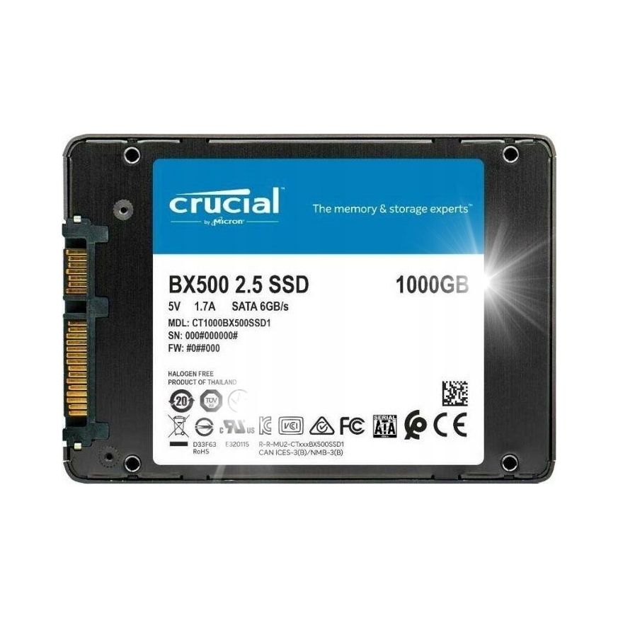Ssd disk Crucial BX500 1TB 2,5" Sata III