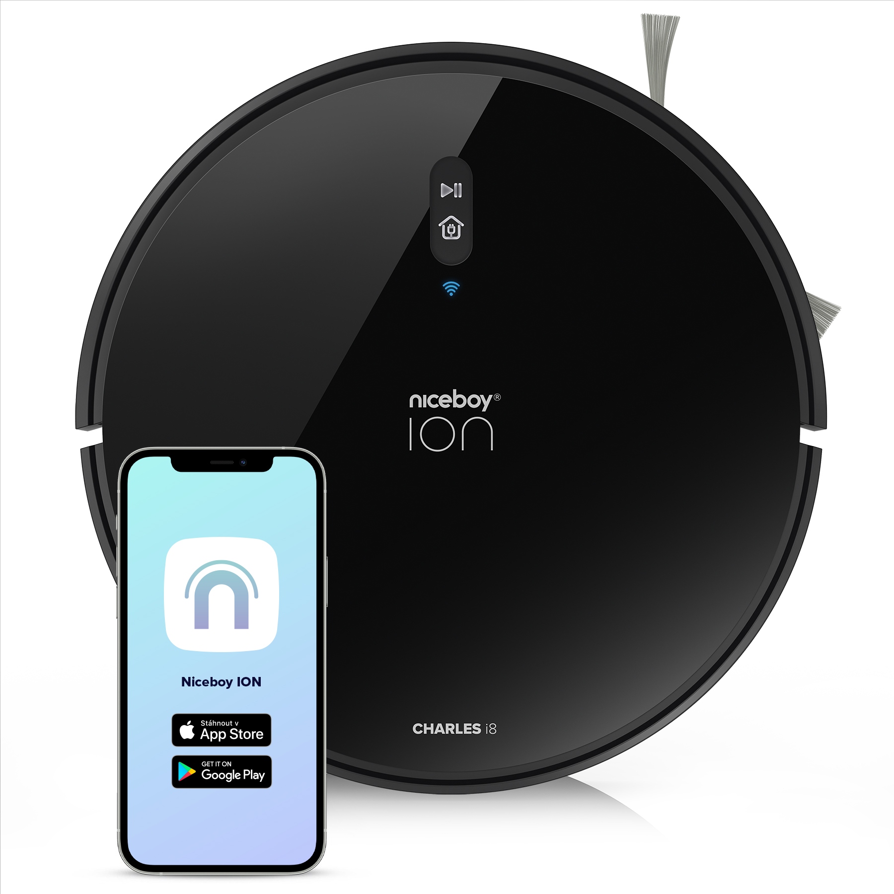 Robotický vysavač Niceboy Ion Charles i8 Black