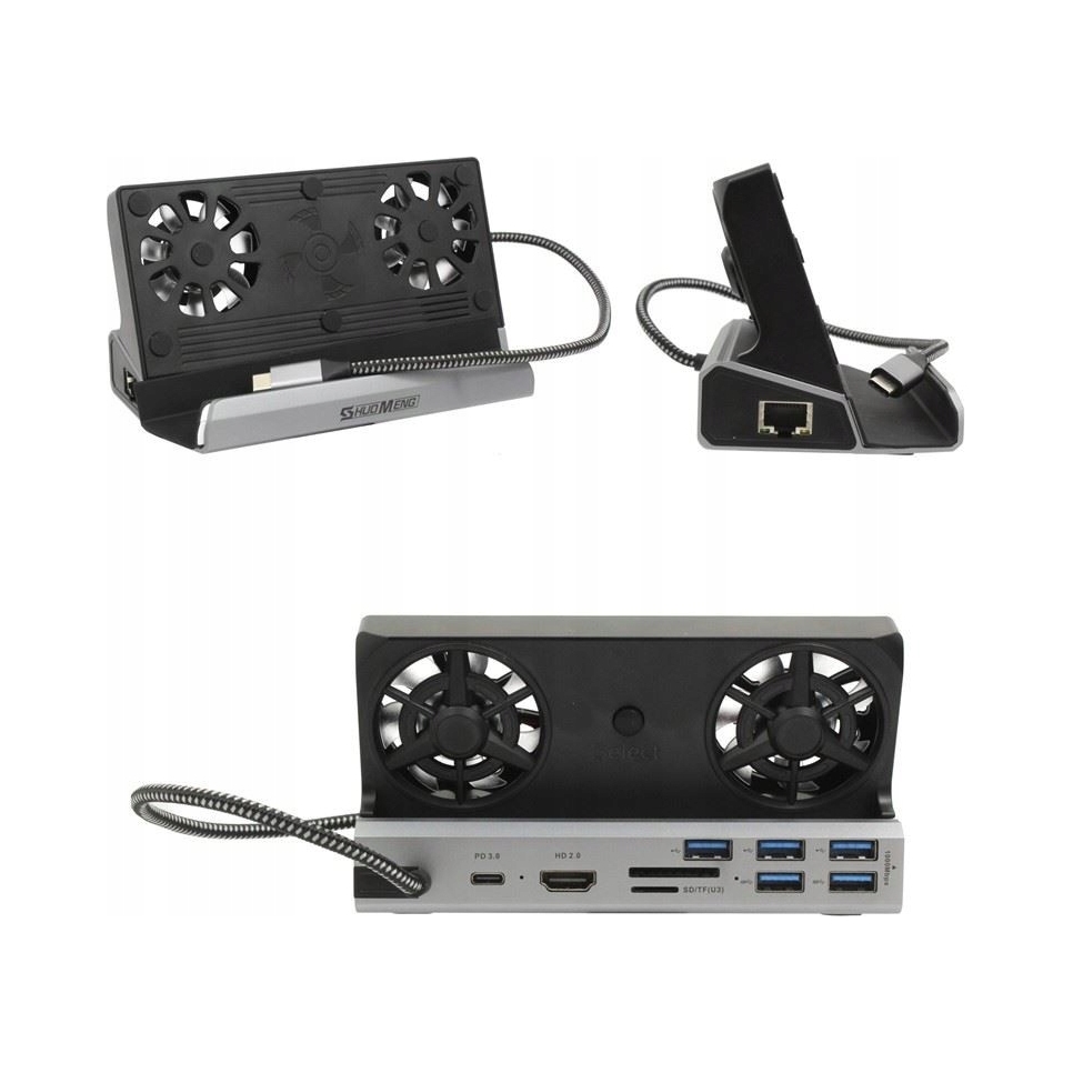 Adapter Zenwire HUB do Asus Rog Ally z HDMI 4K, 5x USB 3.0, chłodzenie
