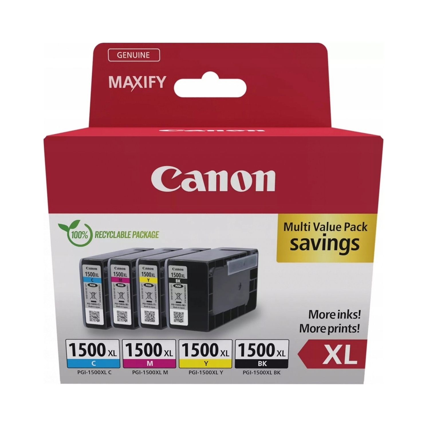 Zestaw tuszów Canon PGI-1500XL Bk/c/m/y Multi 9182B010