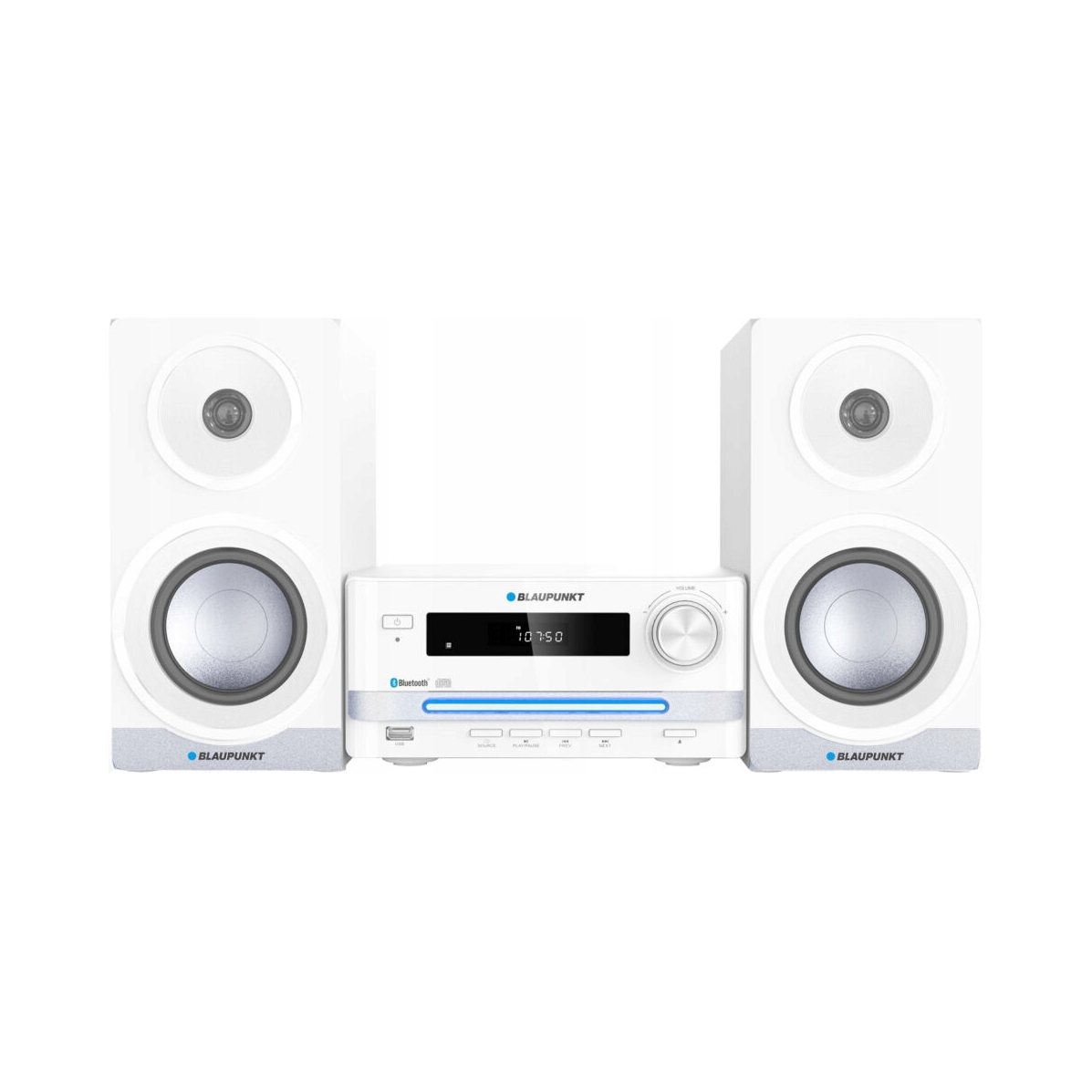 Mikrosystém Blaupunkt MS16BT, Bt, MP3, CD, Fm, 15W, dálkové ovládání, bílá
