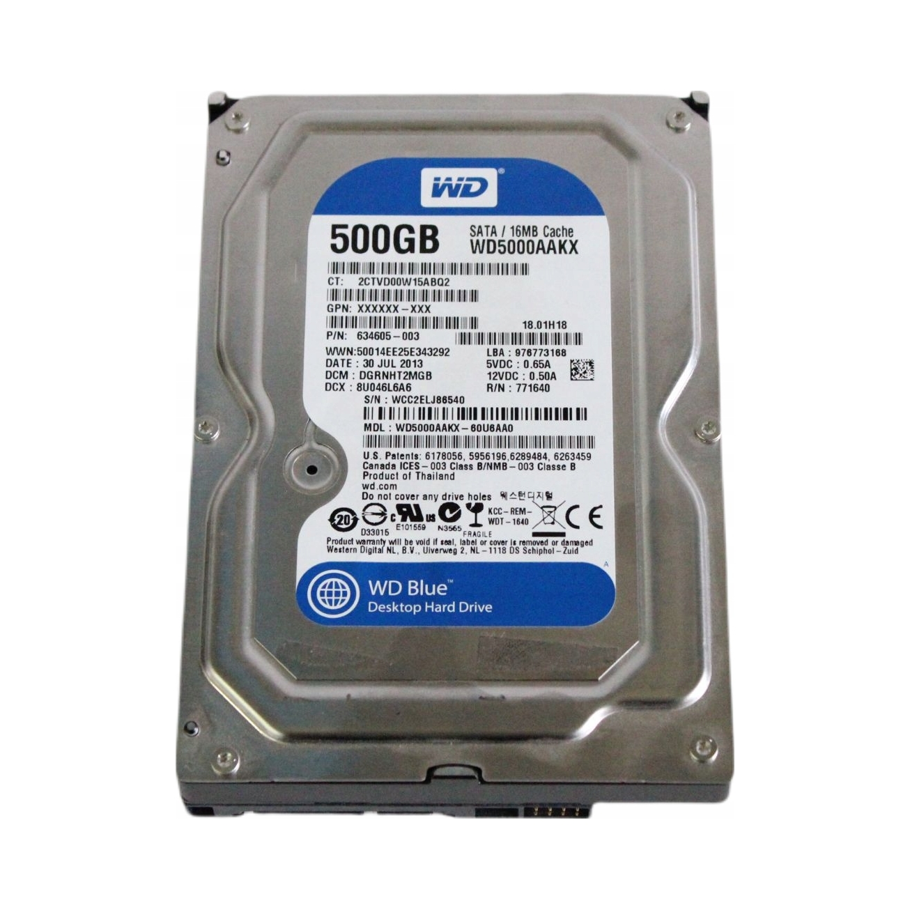 Dysk twardy HDD 500GB SATA 3,5