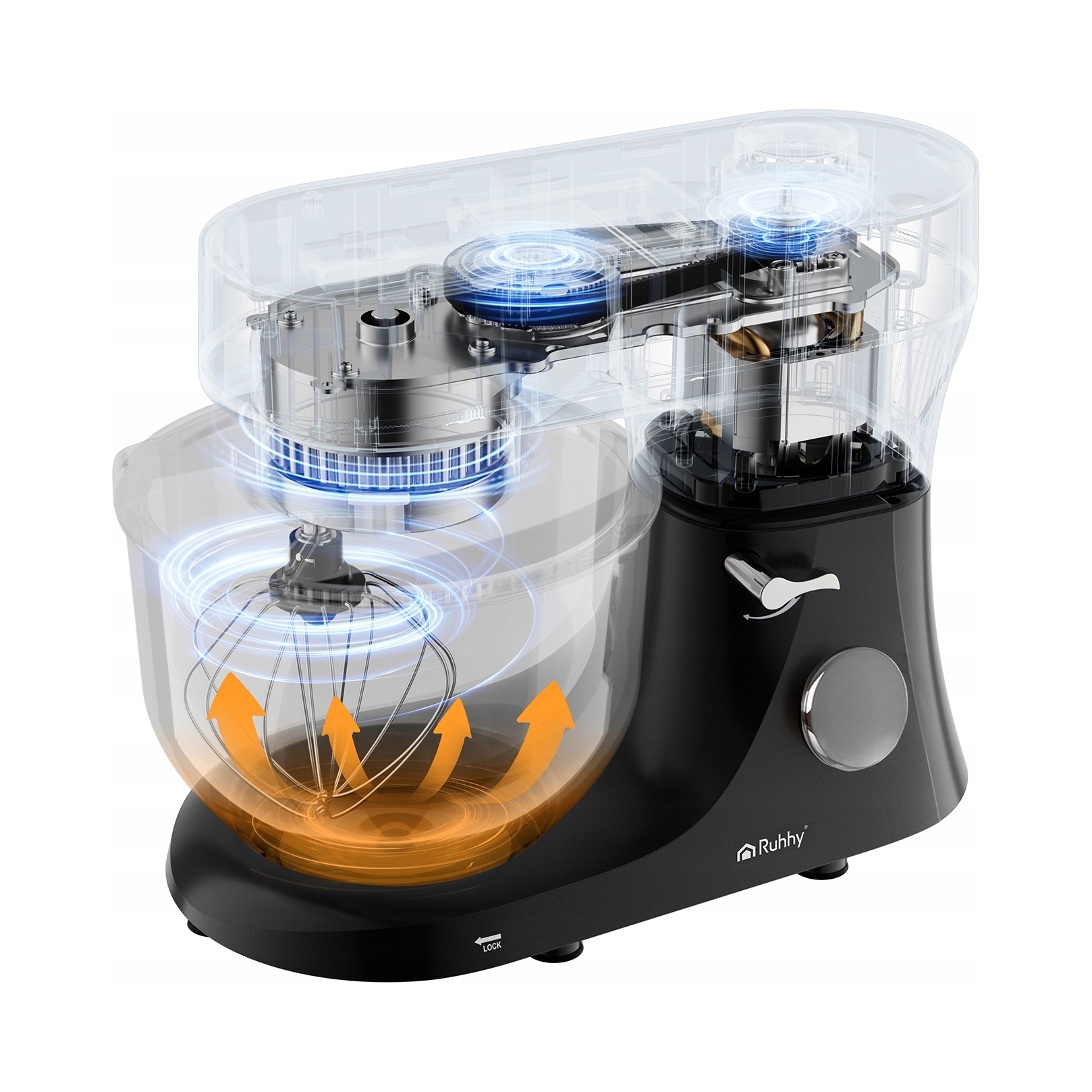 Planetární kuchyňský robot s vyhřívanou mísou 5,7 l, mixér na těsto