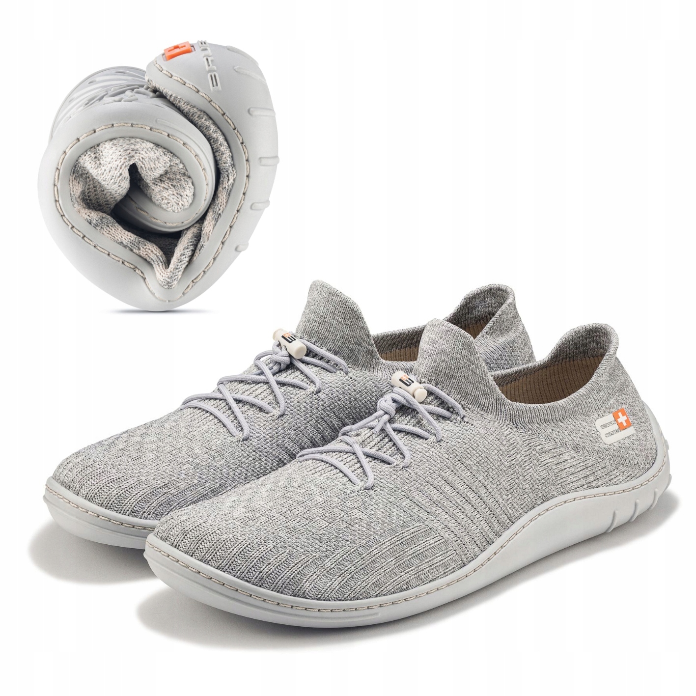 Brubeck Pánské boty Barefoot Merino světle šedé/šedé 44 prodyšné Merynos