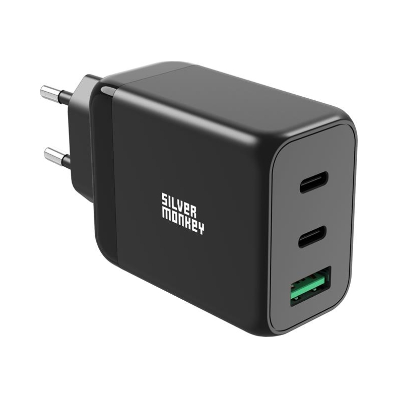 Ładowarka sieciowa Silver Monkey GaN 65W Usb-c Usb