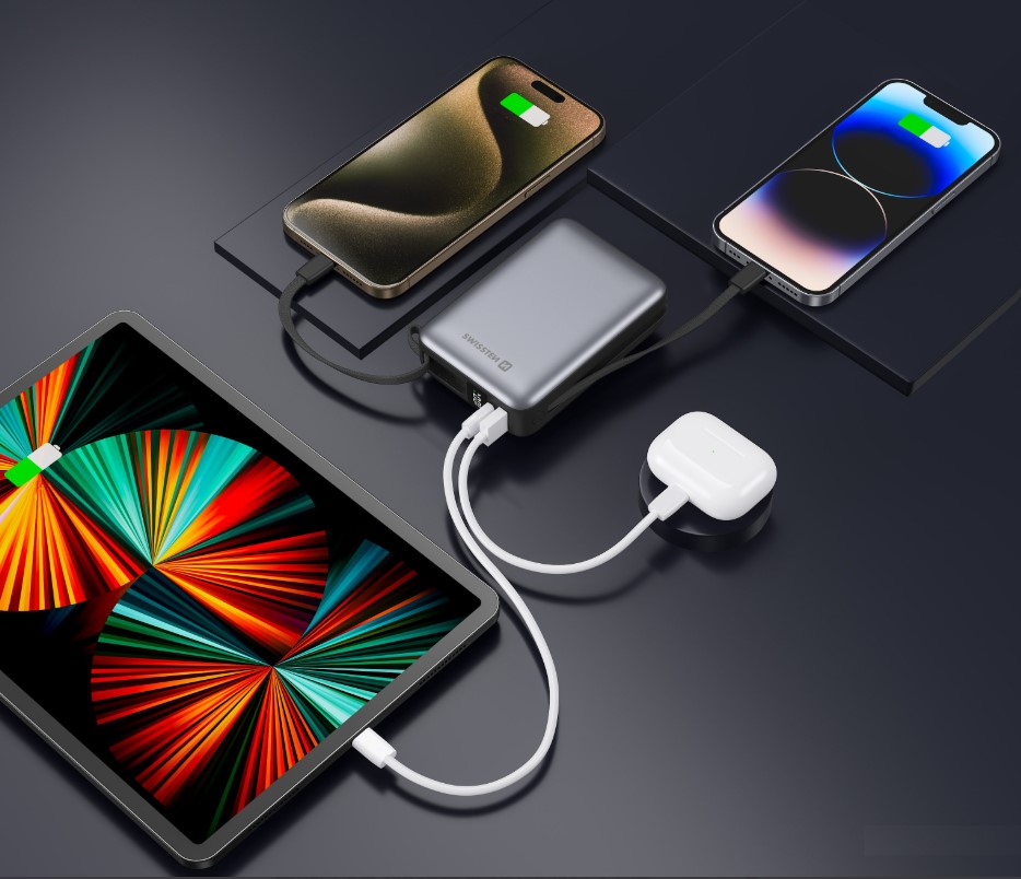 Powerbanka 20000mAh 22.5W silv. Swissten