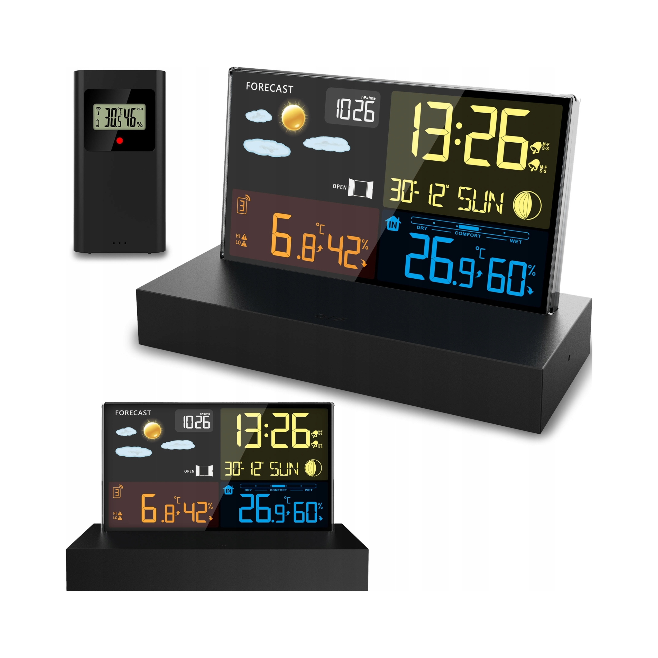 Berdsen BD-912 Meteostanice s displejem, černá
